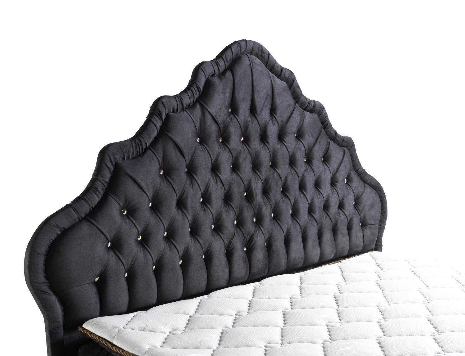 Möbel Made Luxus In (Bett), Europe Polster Schwarz Bett Schlafzimmer JVmoebel Betten Bett Design