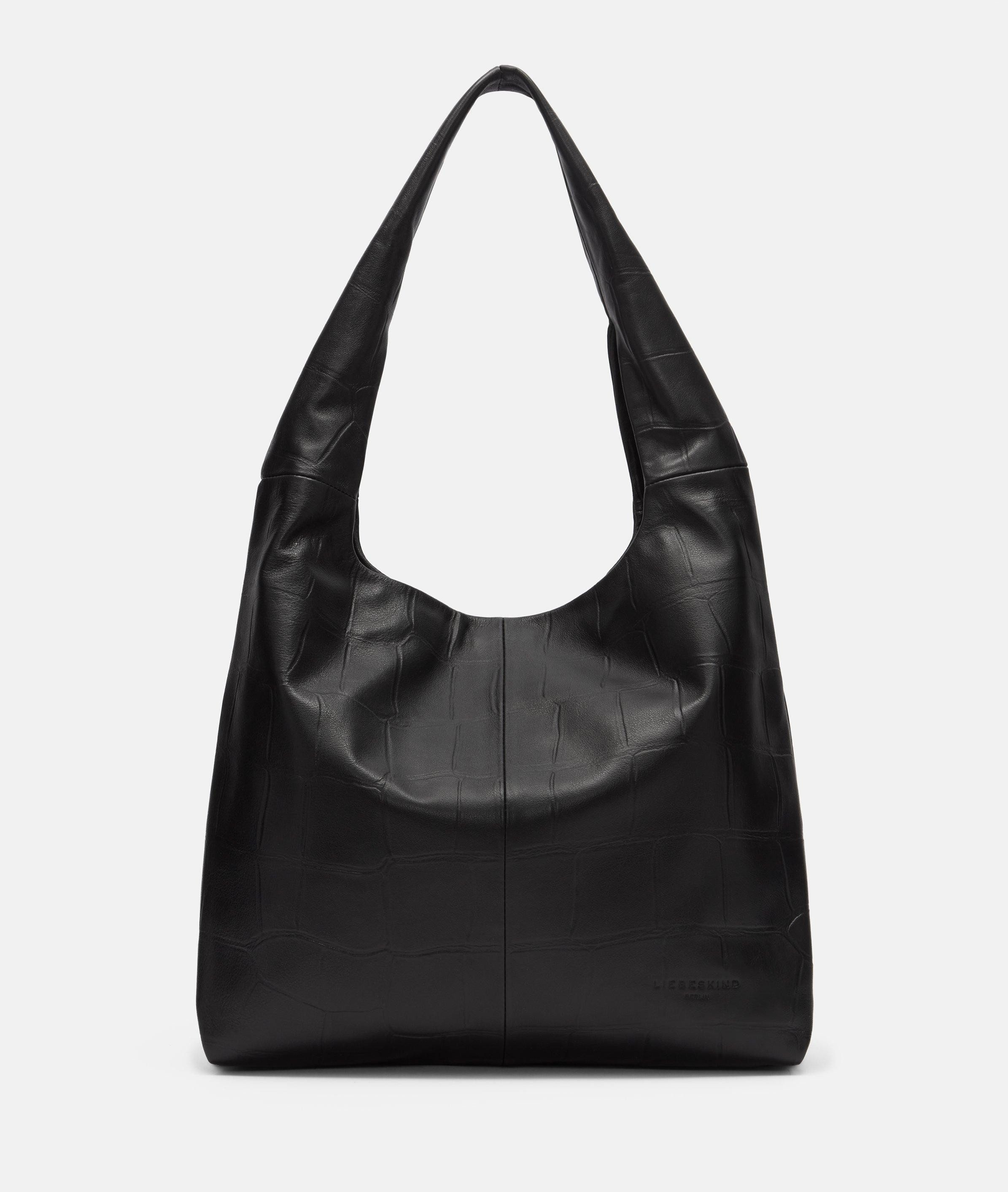 Liebeskind Berlin Schultertasche Hobo, Große Hobo-Bag mit Kroko-Prägung