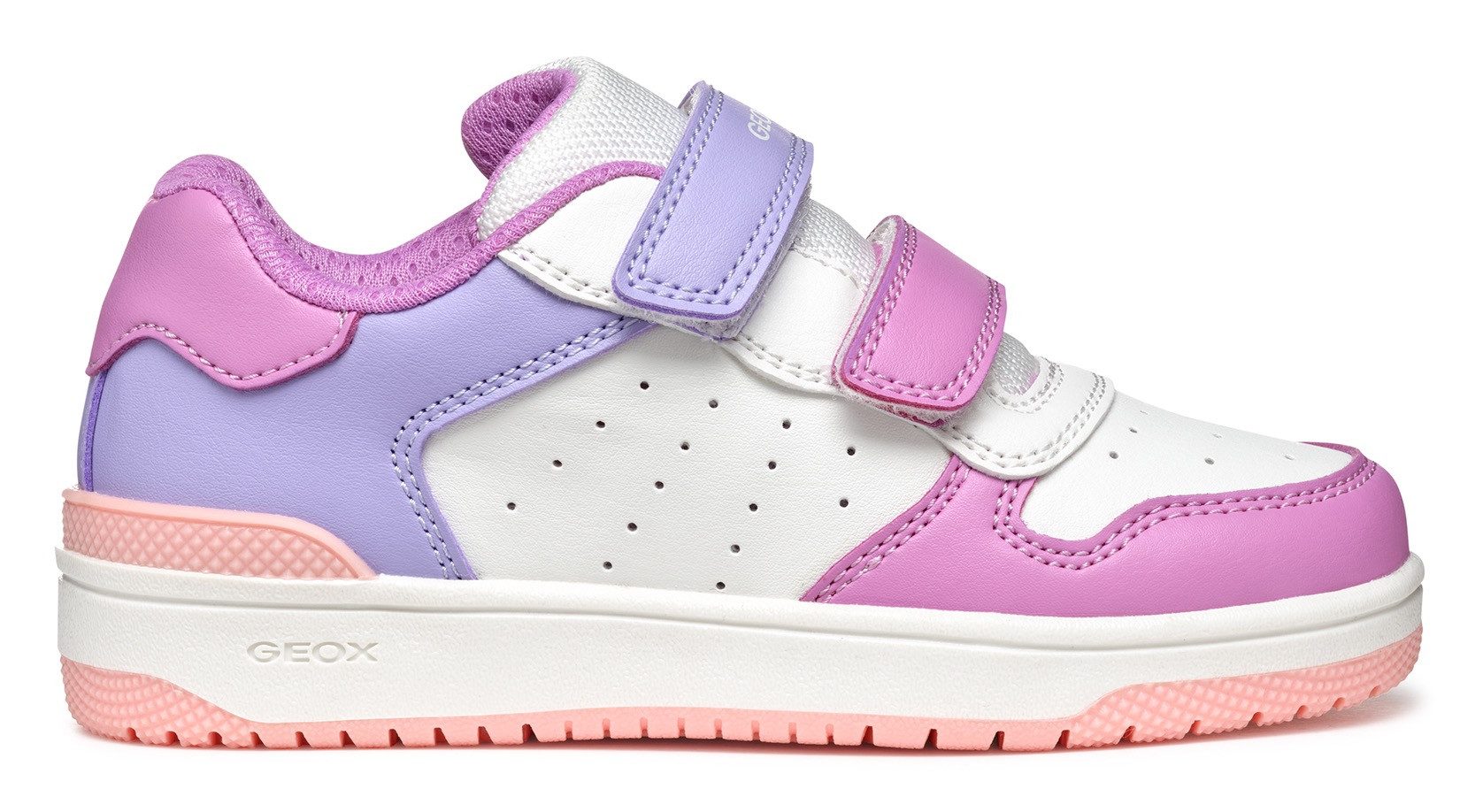 Geox J WASHIBA GIRL Sneaker, Sneaker, Freizeitschuh, Klettschuh im Retro Look