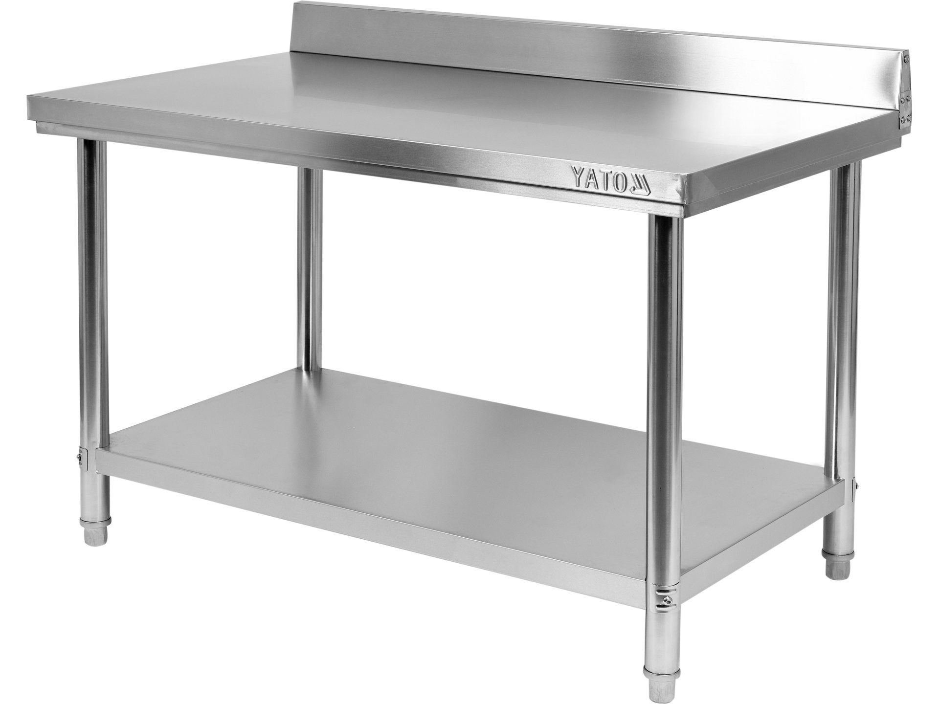 TRIZERATOP Arbeitstisch STÓŁ PRZYŚ. SKŁ. Z PÓŁ. 160×70×H85+10cm (Edelstahl Arbeitstisch mit Regal 160x70x85+10 cm, Edelstahl Arbeitstisch mit Regal 160x70x85+10 cm)