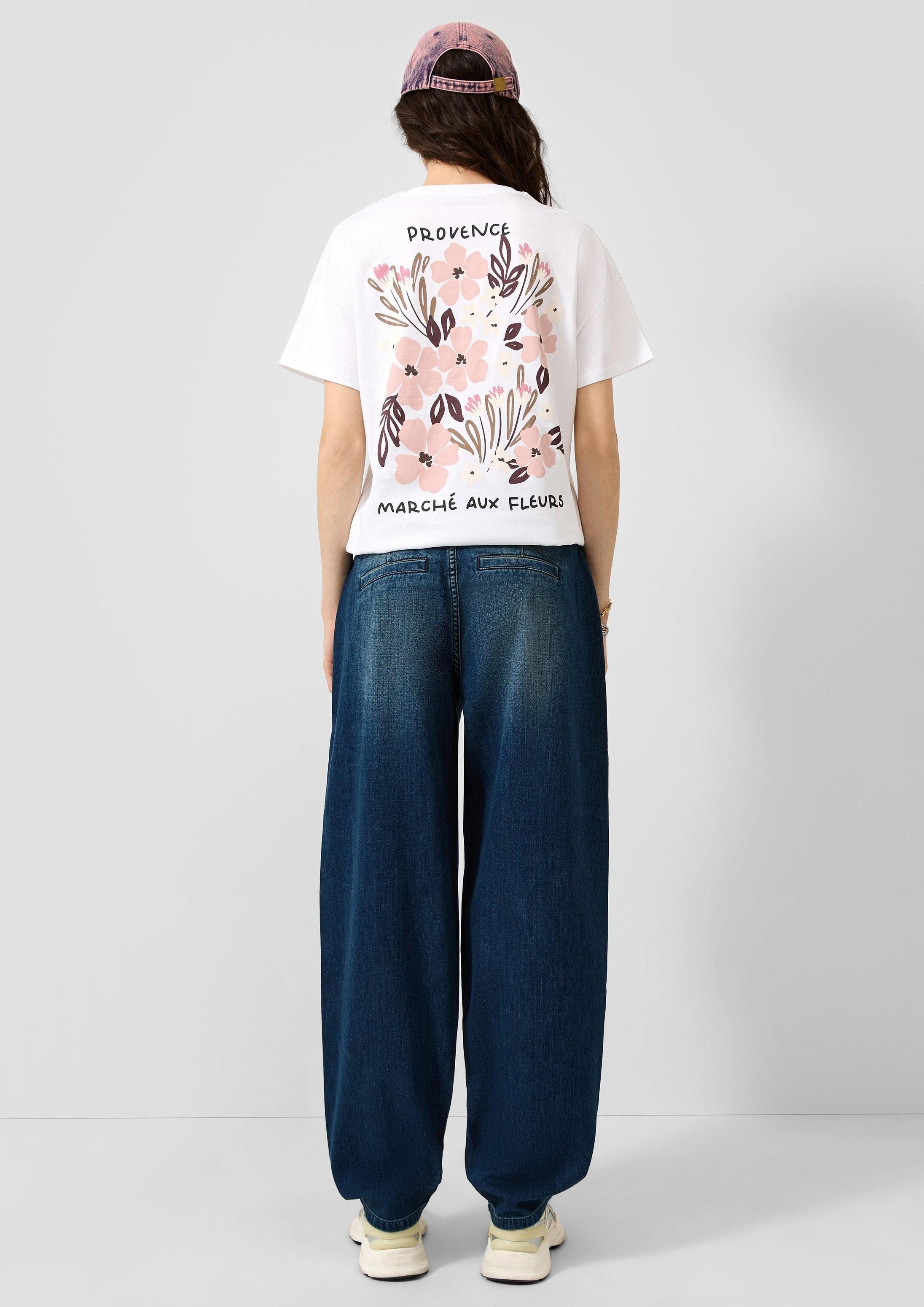 QS Weite Jeans Jeans-Hose Jeans Barrel / Relaxed Fit / High Rise / Barrel Leg