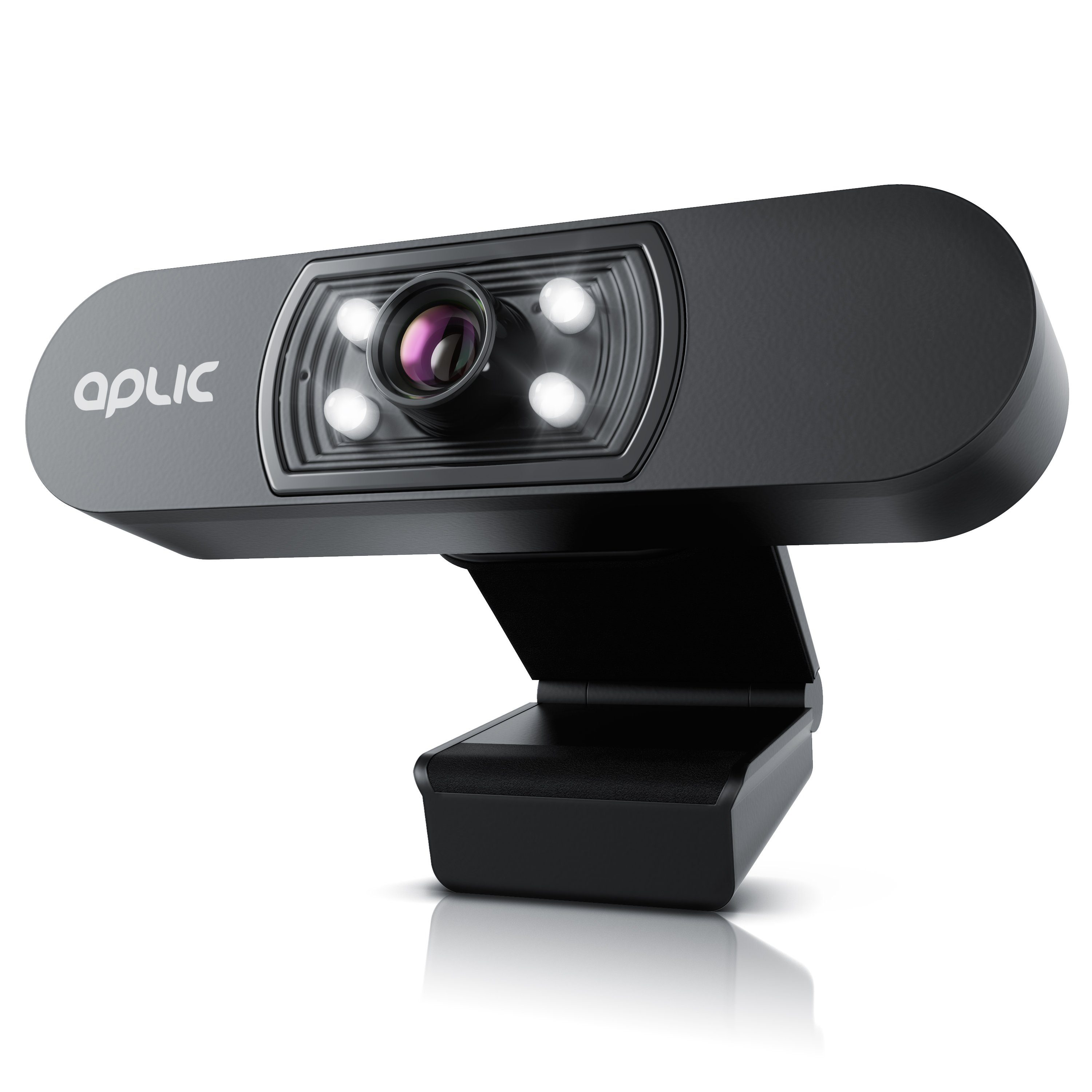 Aplic Full HD-Webcam (Full HD, 1920x1080P @ 25 Hz, 4 Hilfslichter / Szenelicht, 5P Linse, Mikrofon) | Webcams