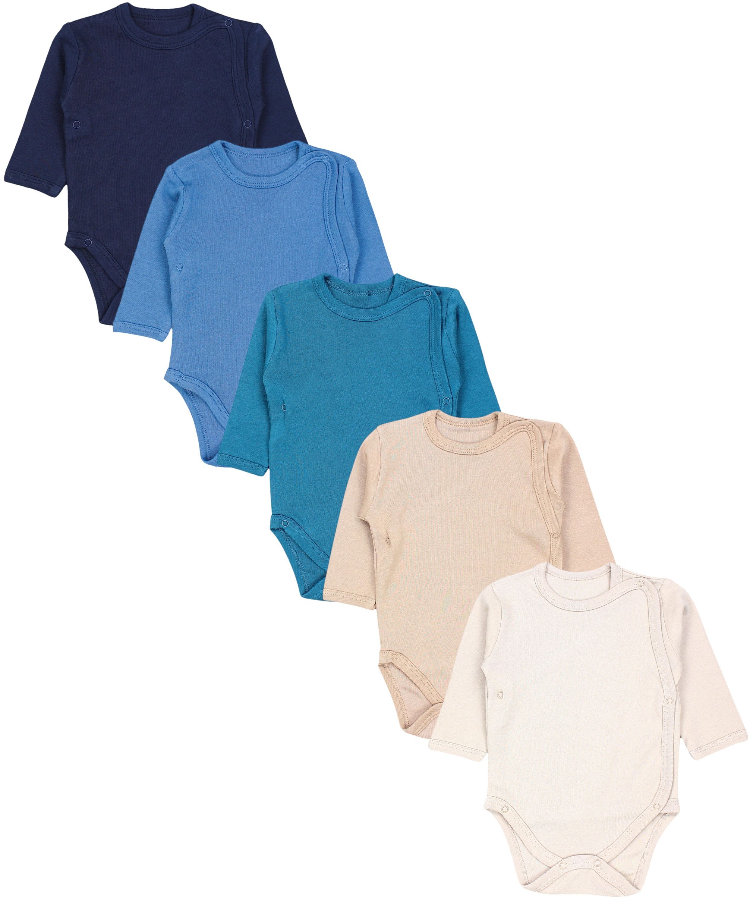 TupTam Langarmwickelbody TupTam Baby Unisex Langarm Wickelbody im 5er Set