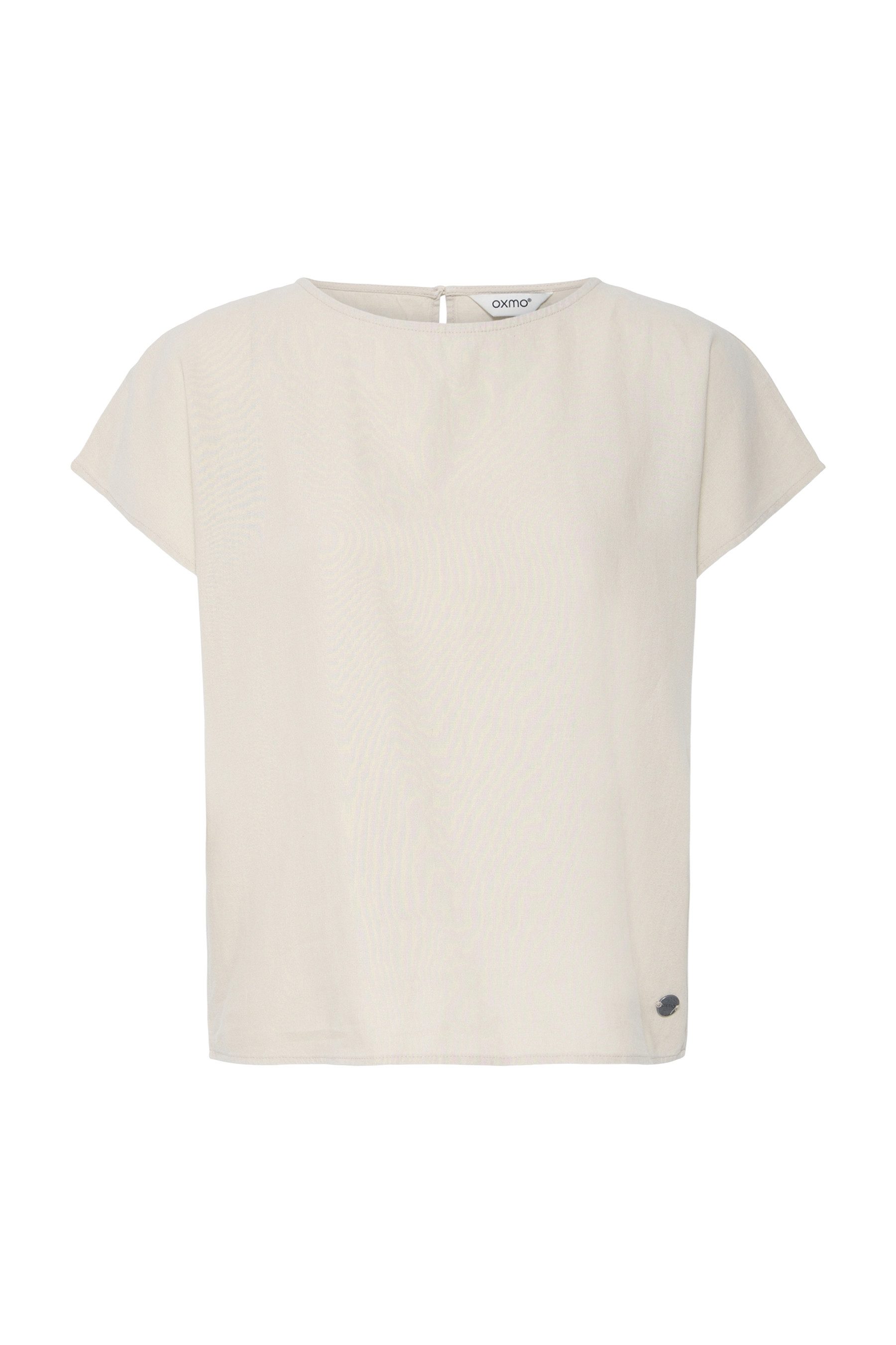 OXMO Kurzarmbluse OXArnora Angenehmes Blusenshirt aus Leinenmix – Bild 2 von 5
