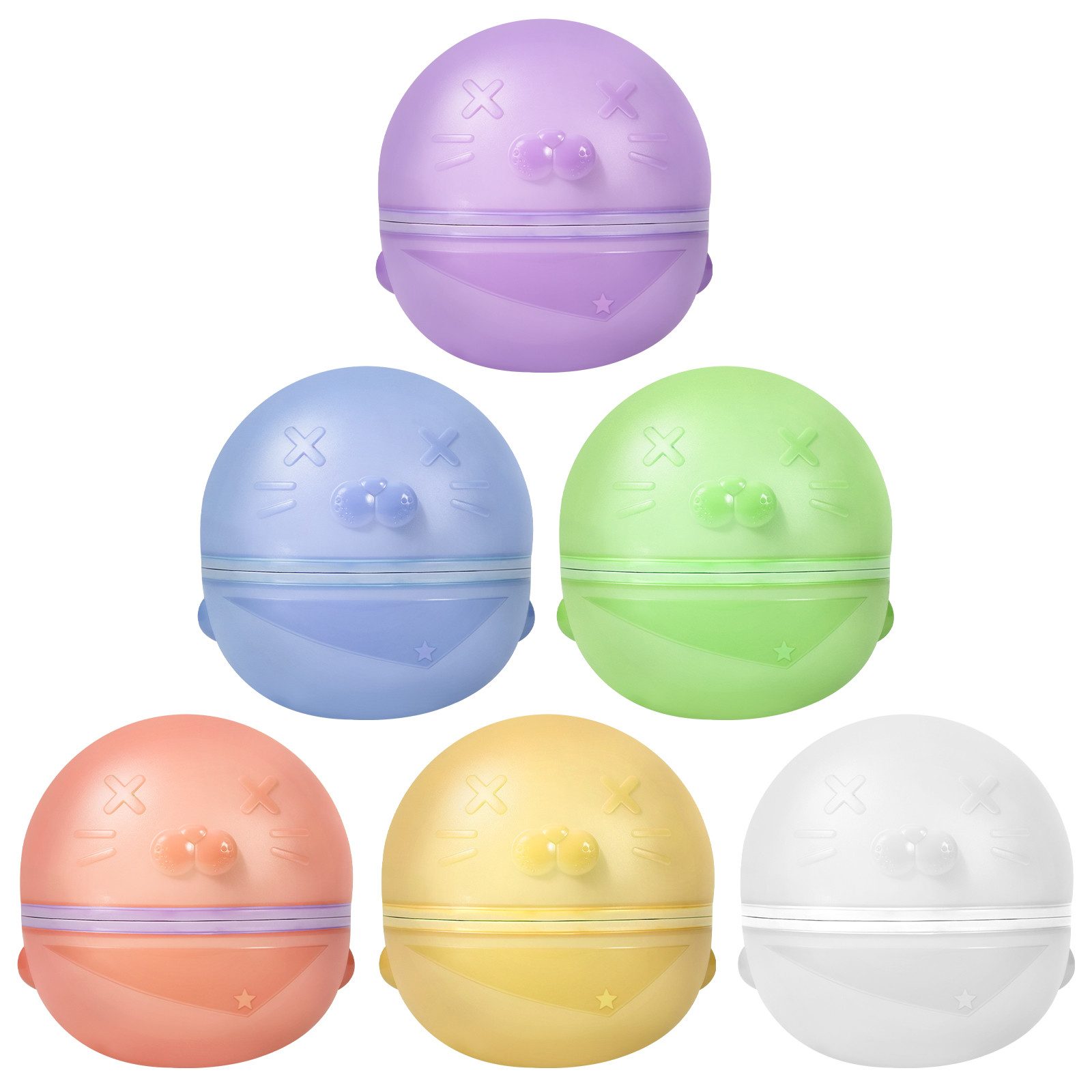 BlingBin Wasserball Wiederverwendbar,Silikon Wasserbomben Selbstschließend magnetische (6er Set, 6-St., (L x B x H): 7,2 x 7,2 x 7,2 cm), für Kinder & Erwachsene, Wasserspielzeuge für Sommer Schlachtspaß