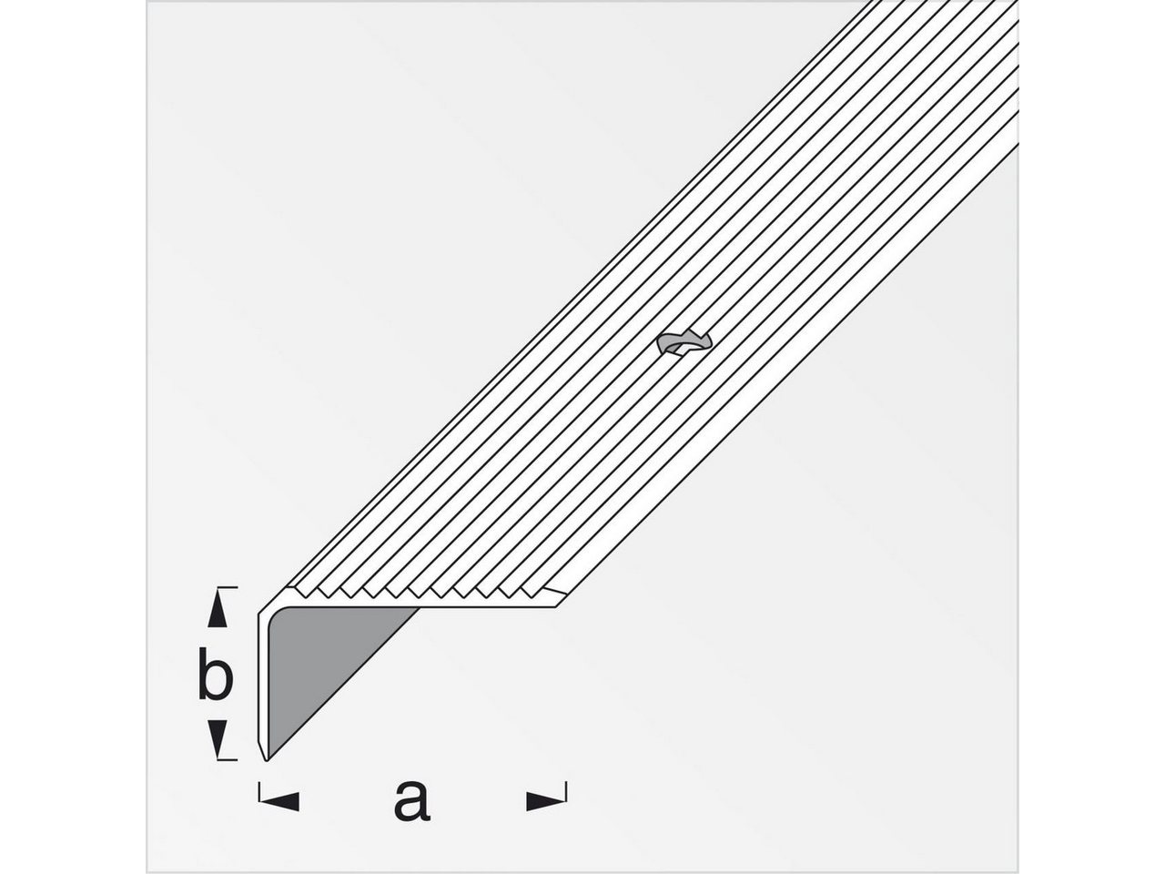 Thumbnail - alfer Treppenstufen-Seitenblende alfer Treppenprofil 1 m, 41 x 23 mm Aluminium