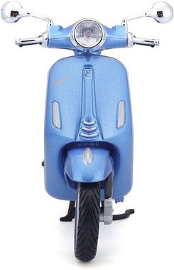 Maisto® Modellmotorrad Vespa Roller Primavera 150 (blau, Maßstab 1:12), Maßstab 1:12, detailliertes Modell