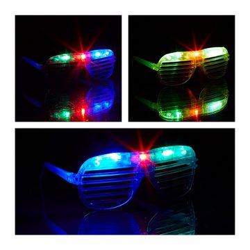 relaxdays Partyanzug LED Brille im 10er Set