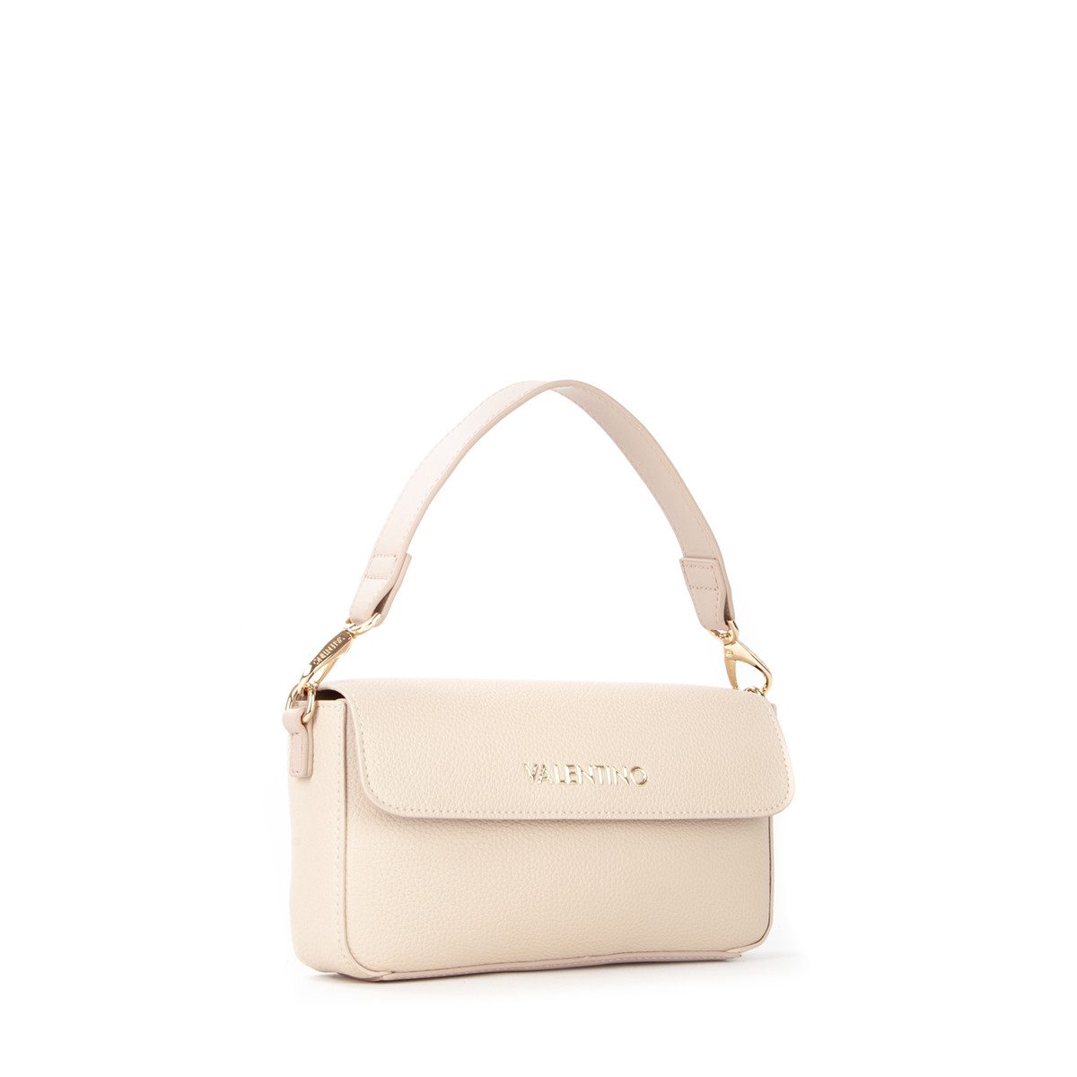 VALENTINO BAGS Umhängetasche ALEXIA, Damen Schultertasche mit goldfoldfarbenem Logo-Schmuckelement