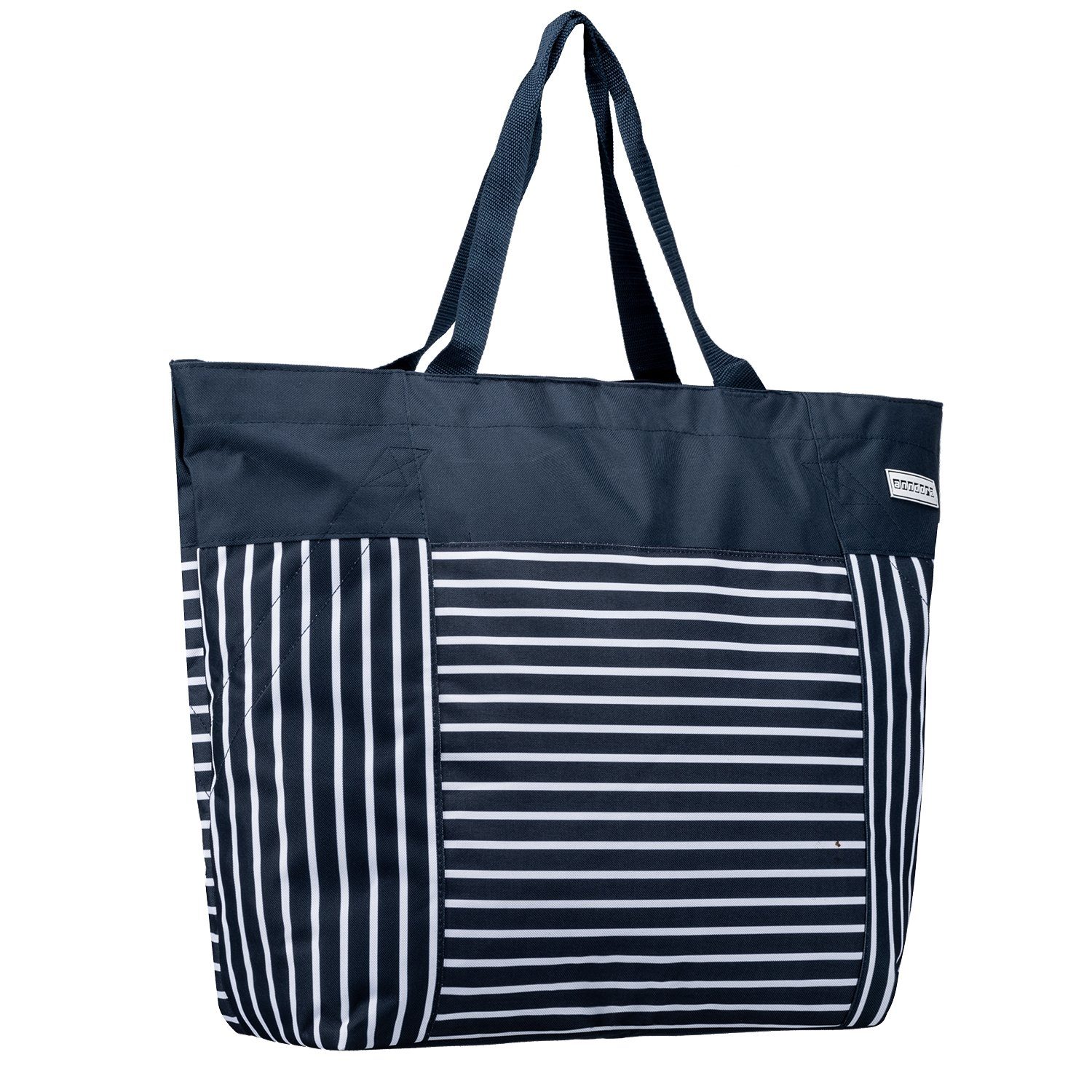 anndora XL-Strandtasche Schultertasche Freizeittasche 40 Liter, Geräumig – Stabil – Mit Reißverschluss – Innen- & Außenfach – Bild 4 von 5