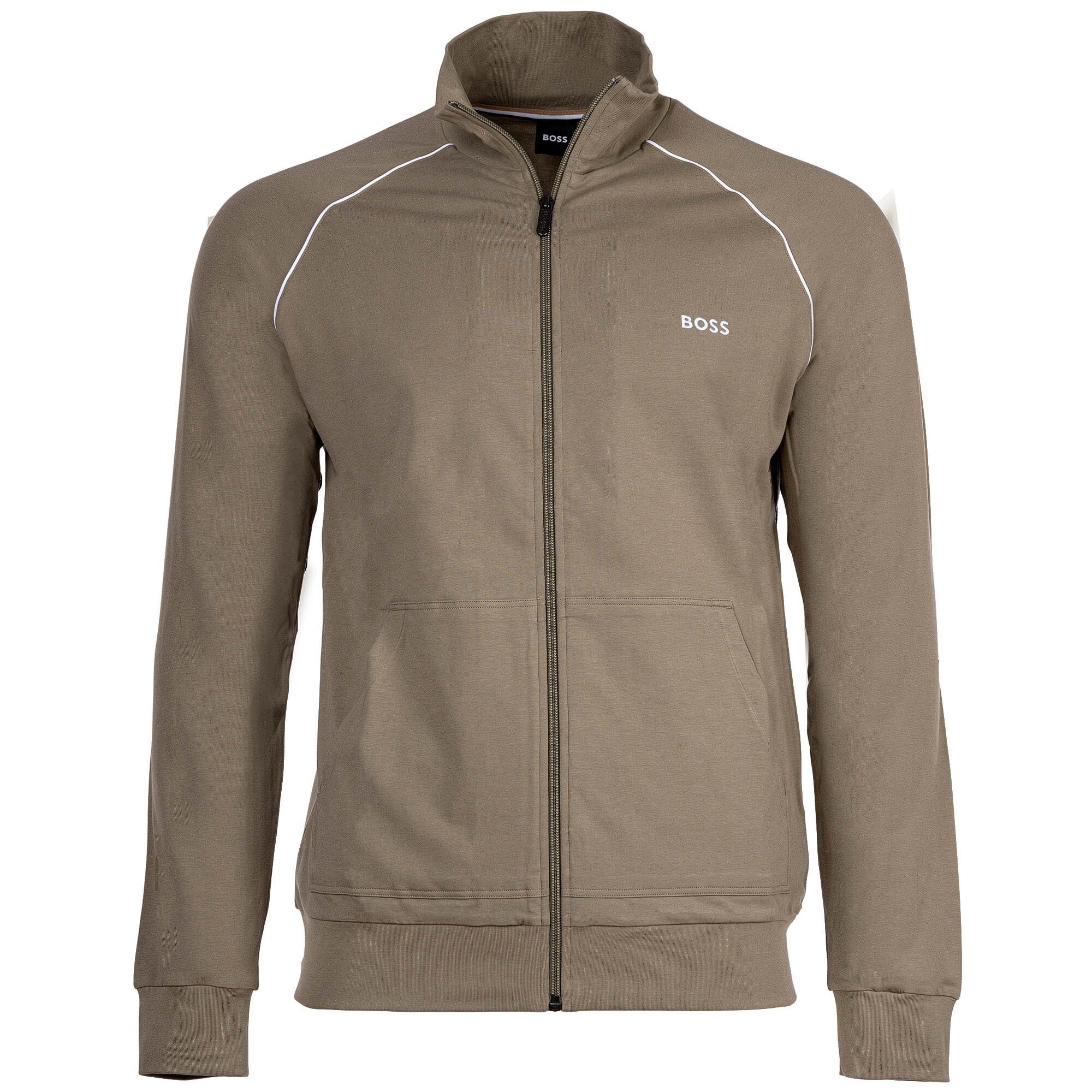 BOSS Sweatshirt Herren Zip-Jacke - Mix&Match, Loungewear Oliv