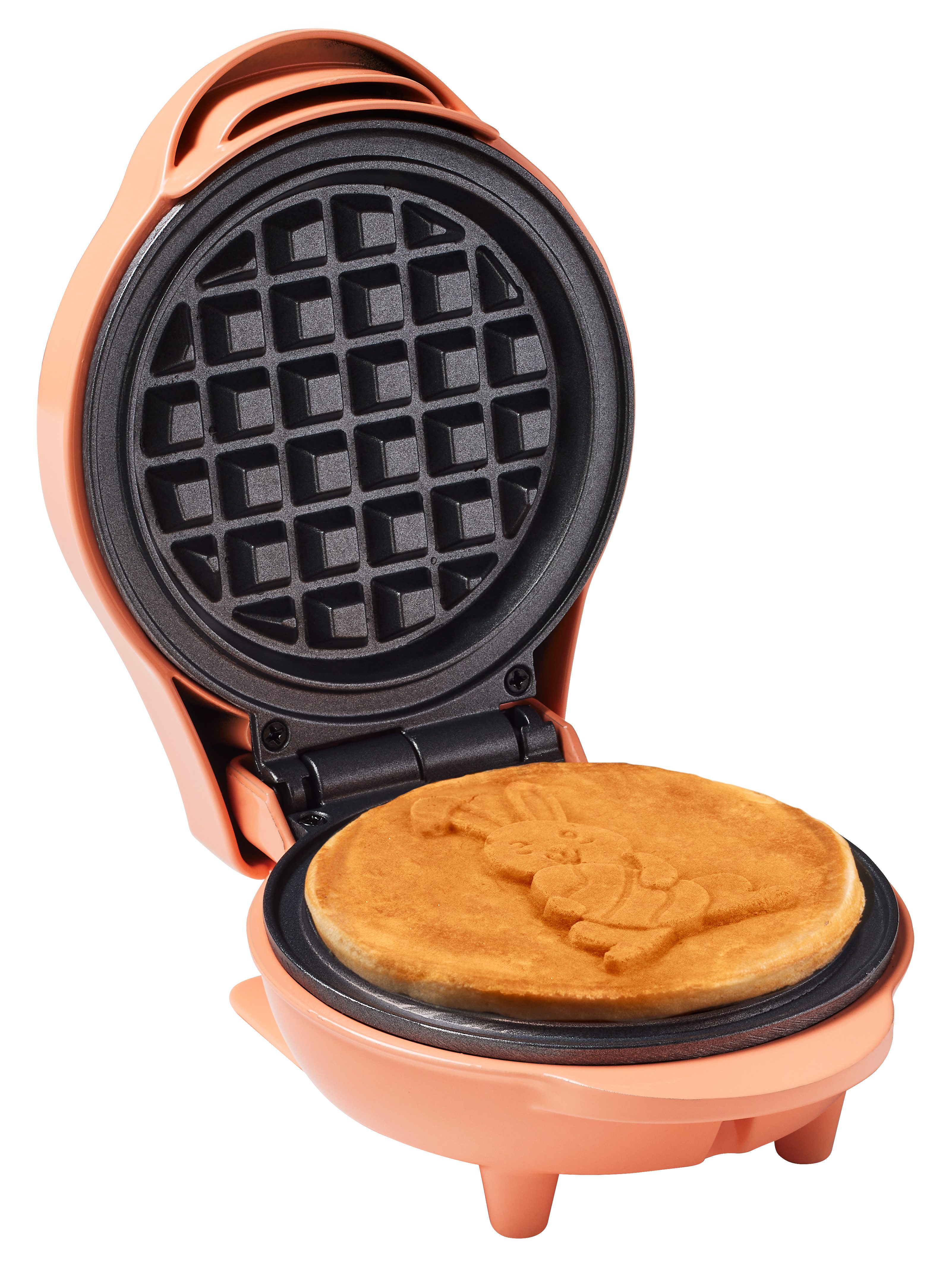 bestron Waffeleisen AMW500, 550 W, Retro-Design, antihaftbeschichtet, leicht, kompakt