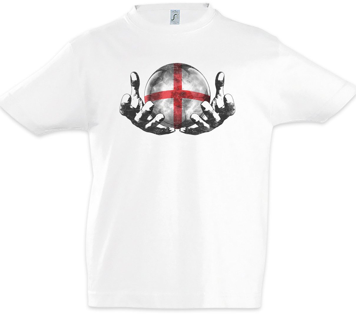 Print-Shirt England Football Magic Ball Kinder T-Shirt Englisch Englische Fahne