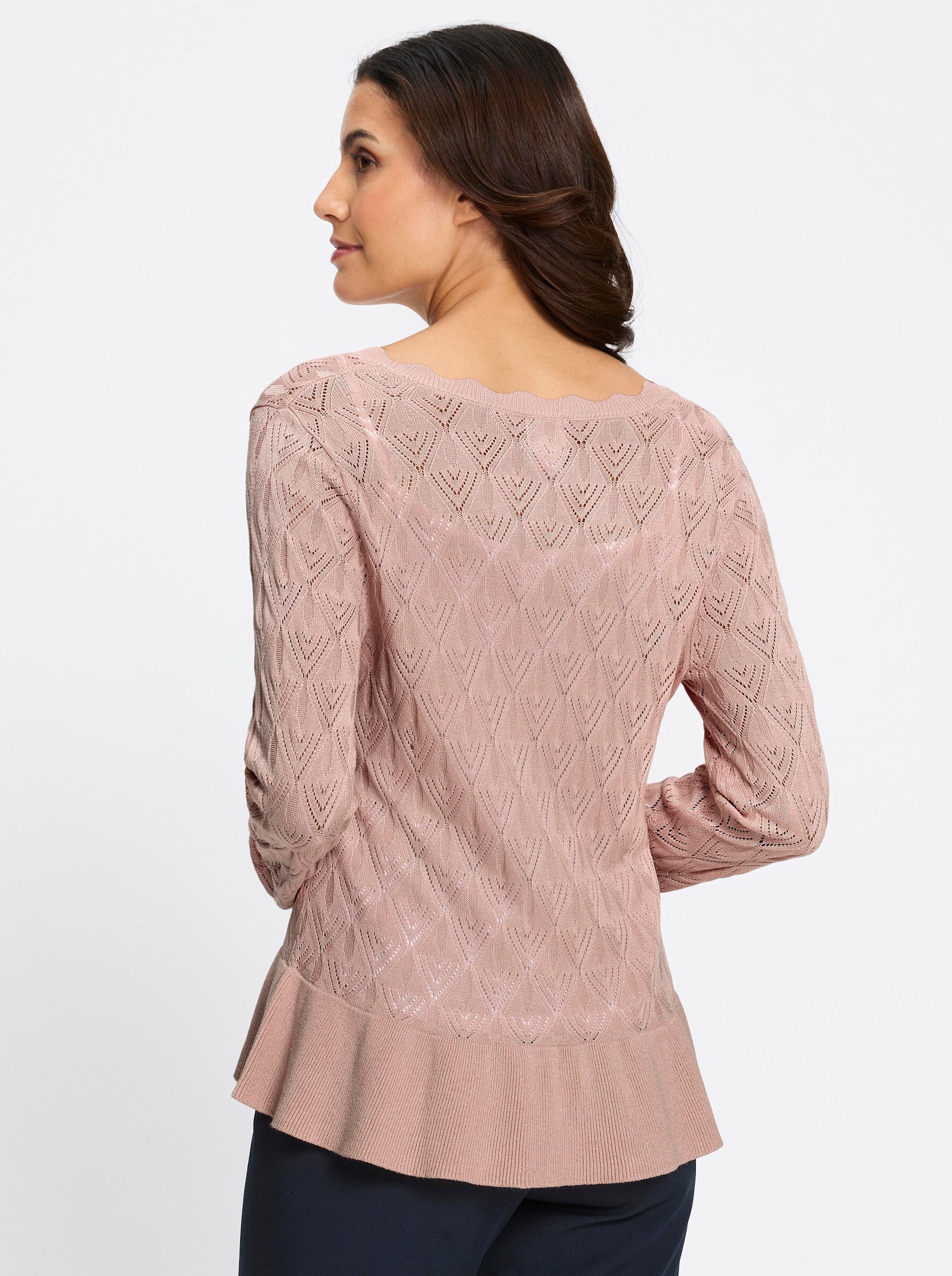 Witt Strickpullover Ajour-Pullover Langarm Ajour