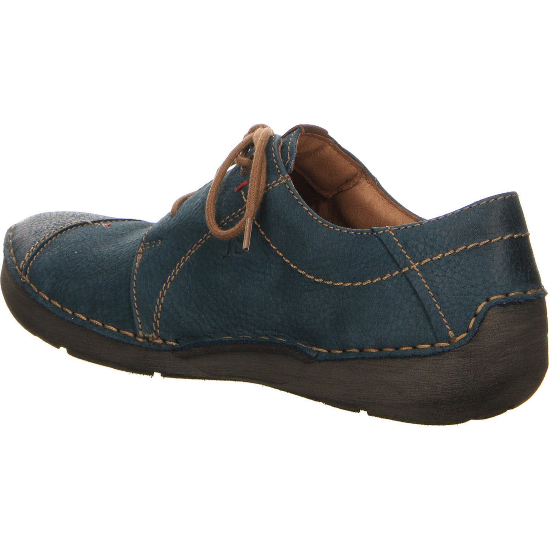 20 Schnürschuh Veloursleder Josef Damen Seibel Schnürschuh Schnürhalbschuhe blau-mittel Fergey