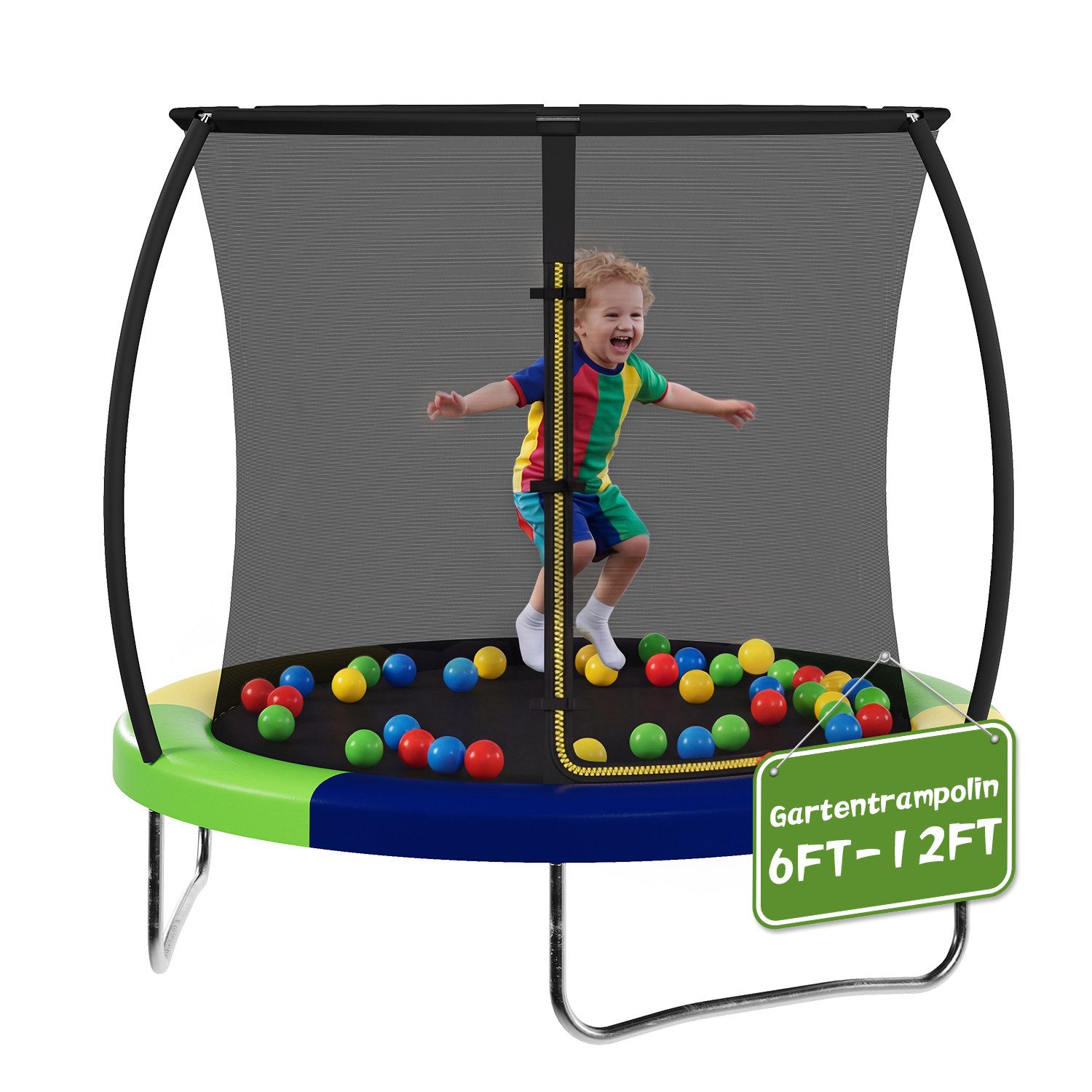 Gartentrampolin Durchmesser 183/222/290/360 cm, Kindertrampoline Outdoor-Trampoline