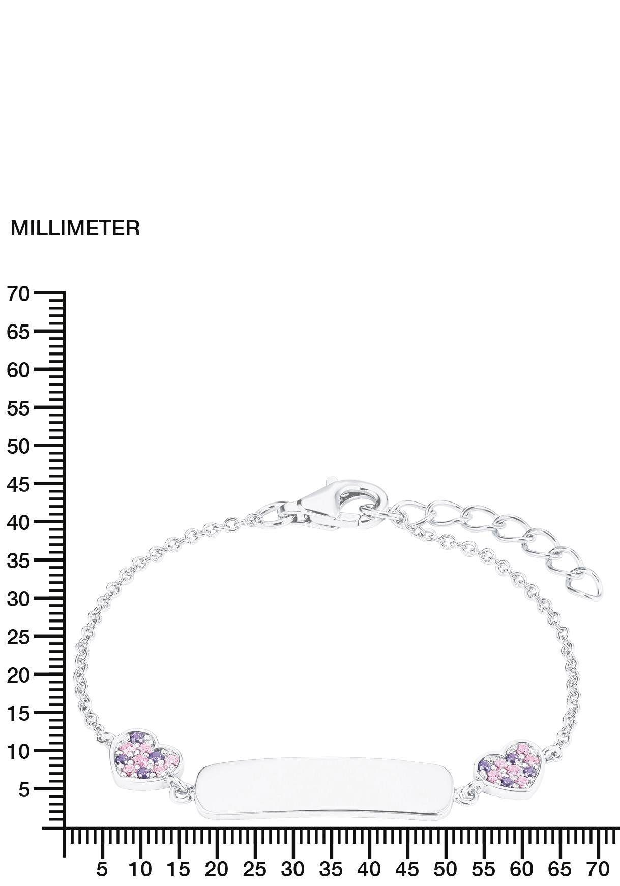 Lillifee 2027208, Herzen, Plakette Prinzessin mit mit Silberarmband Zirkonia