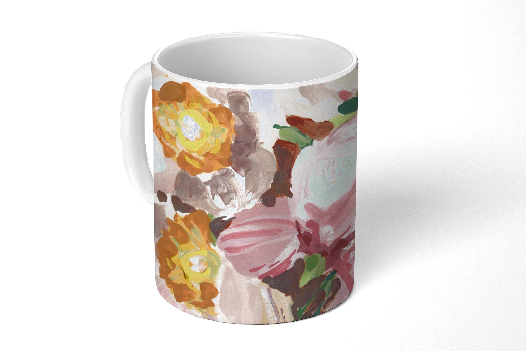 MuchoWow Tasse Blumen - Pflanzen - Orchidee - Kunst, Keramik, Kaffeetassen, Teetasse, Becher, Teetasse, Geschenk