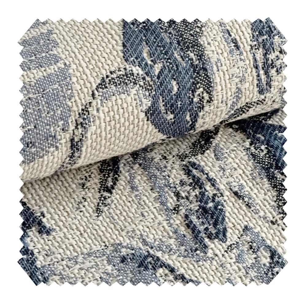 novely® Stoff exquisit FLORENZ Polsterstoff im Leinen-Look - Blumenmuster, Schwer Entzündbar, Robust, Abriebfest, Meterware, 1lfm