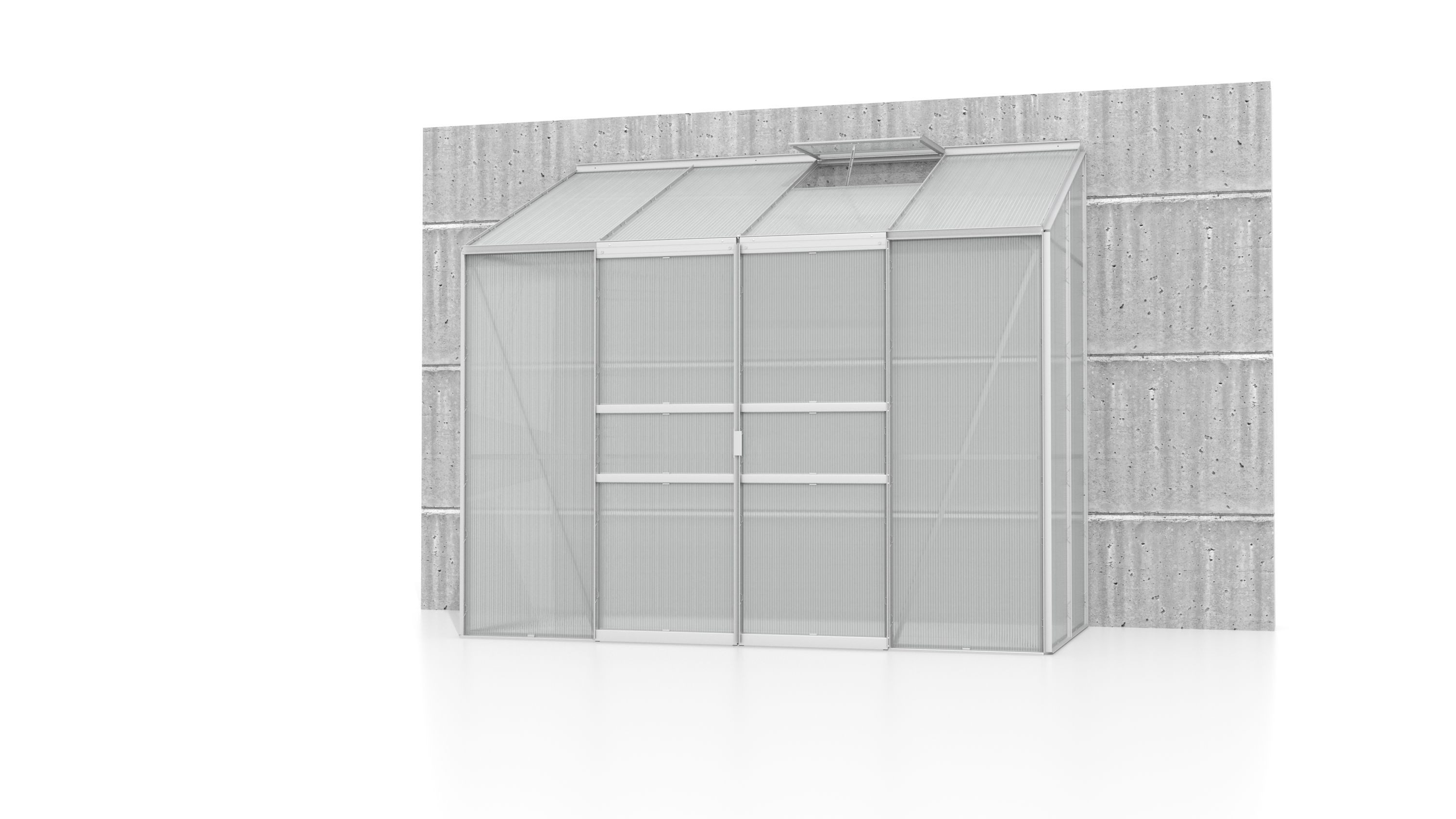 Vitavia Gewächshaus Ida 3300 HKP 4mm Alu mit 1 Fenster Garten silberfarben | Rabatt: 17%