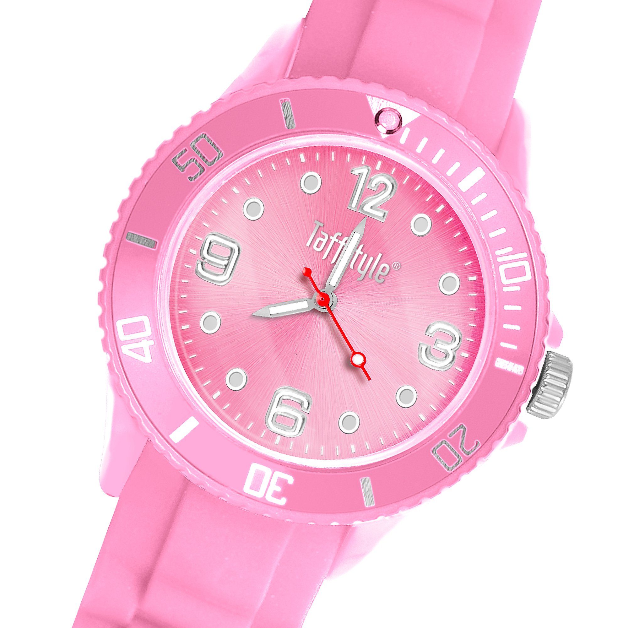 Taffstyle Quarzuhr Armbanduhr Silikon Analog Quarz Farbige Sport Uhr, Sportuhr Damenuhr Silikonuhr Kinderuhr Herrenuhr Bunt Gummi Armband – Bild 2 von 4