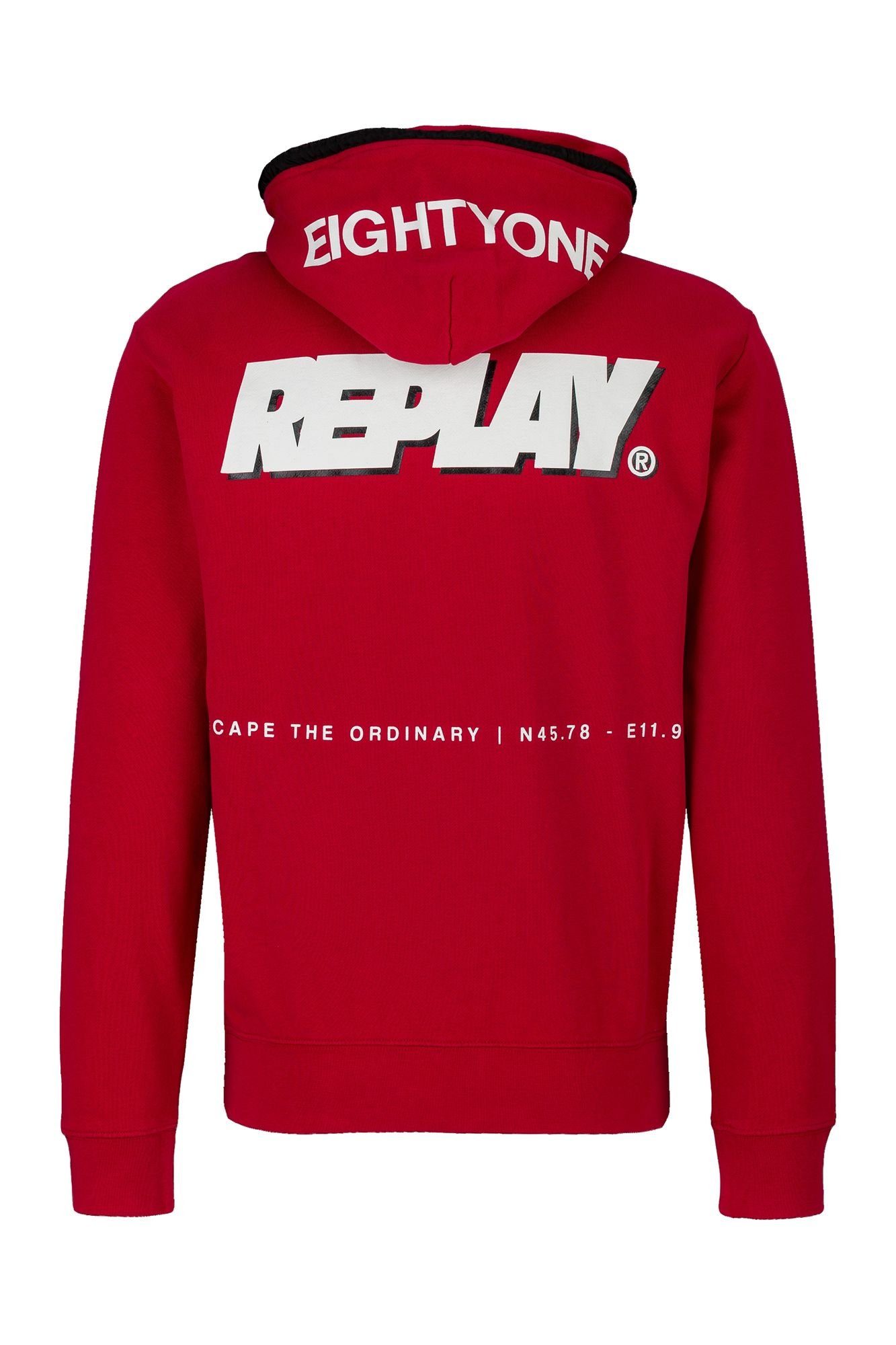 Replay Pullover Rot Replay Sweatshirt Sweatjacke Mit Backprint Aus