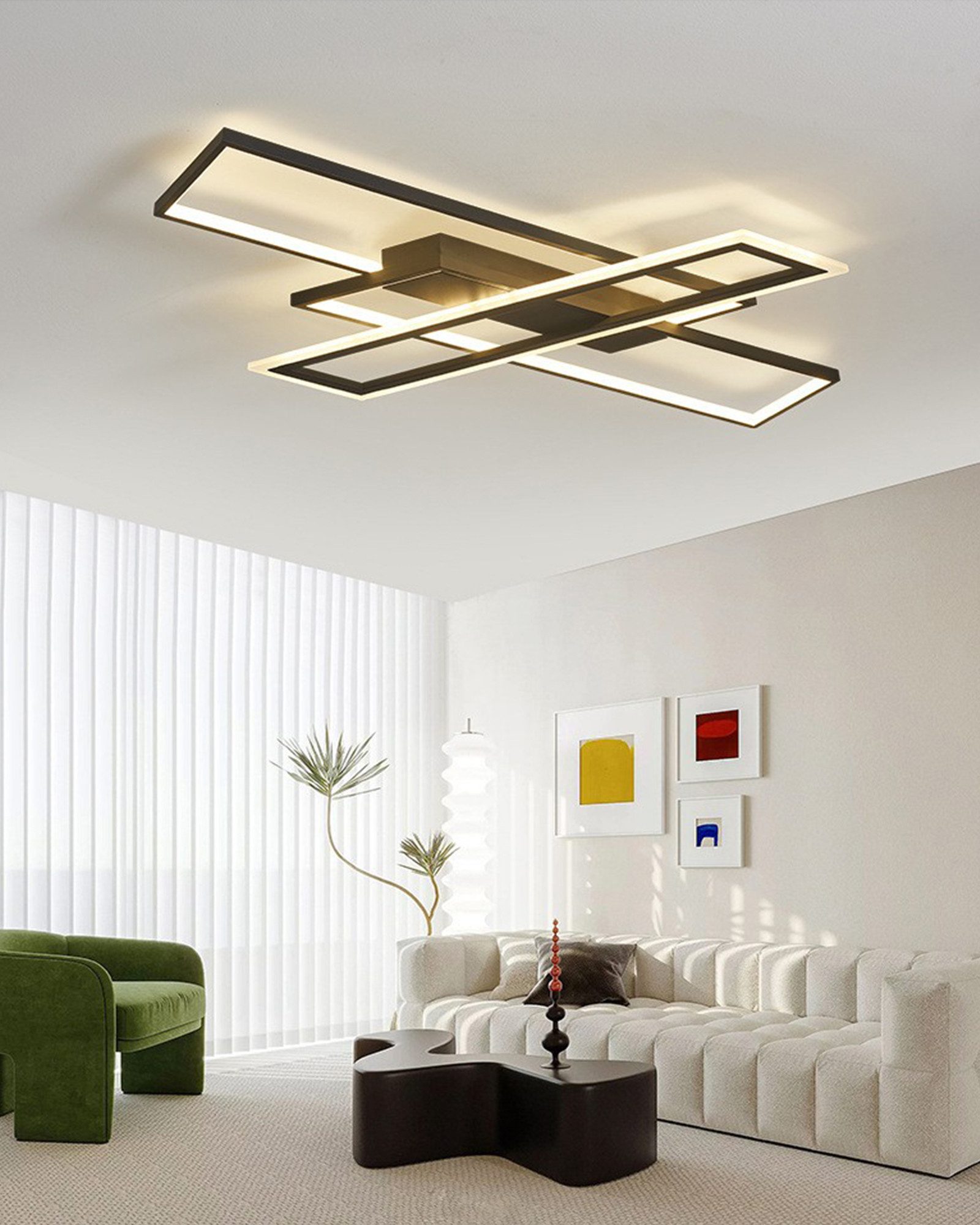 OYLCDI Deckenleuchten LED Deckenlampe Ø60cm,Dimmbar mit Fernbedienung für W günstig online kaufen