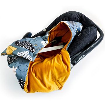 Einschlagdecke »Babyschale Autositz mit Klettverschluss, Wattiert, Universal, 0-6 Monaten 0-12 Monaten«, BABEES