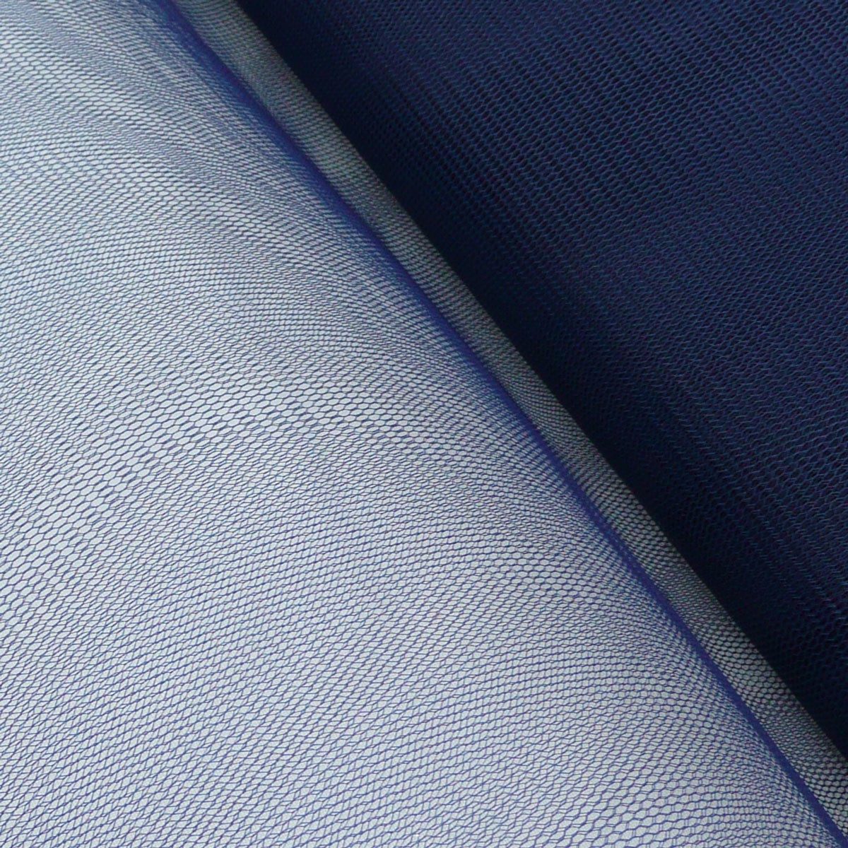 Stoff Kreativstoff Tüll Polyester dunkelblau 1,4m Breite