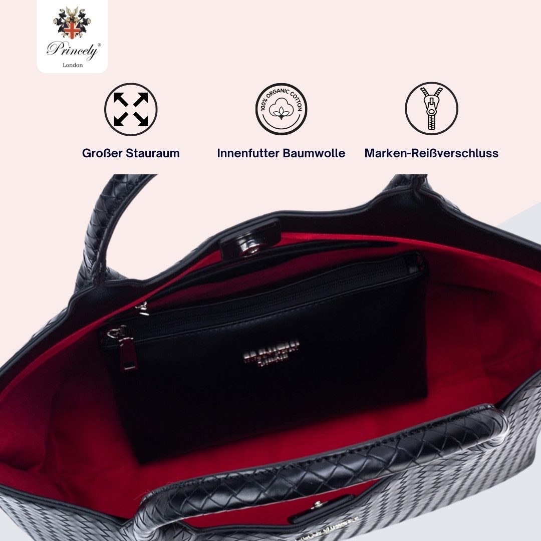 Princely London Shopper Bonny - Geräumiger Shopper für Alltag, Arbeit & Freizeit
