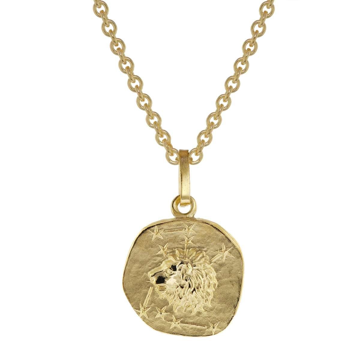 trendor Kette mit Anhänger 75905-08, Sternzeichen für Kinder Löwe Gold 333 +