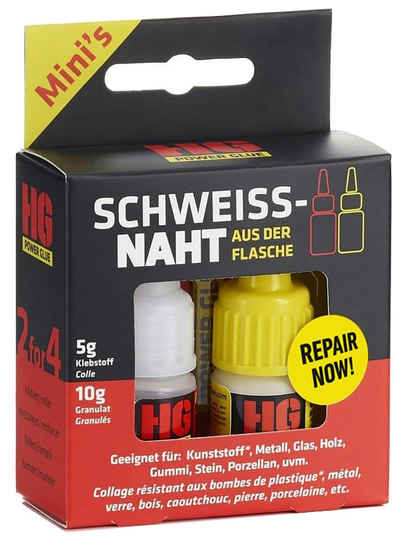 HG Klebstoff PowerGlue, (2-tlg), Die Schweissnaht aus der Flasche, 5g/10g