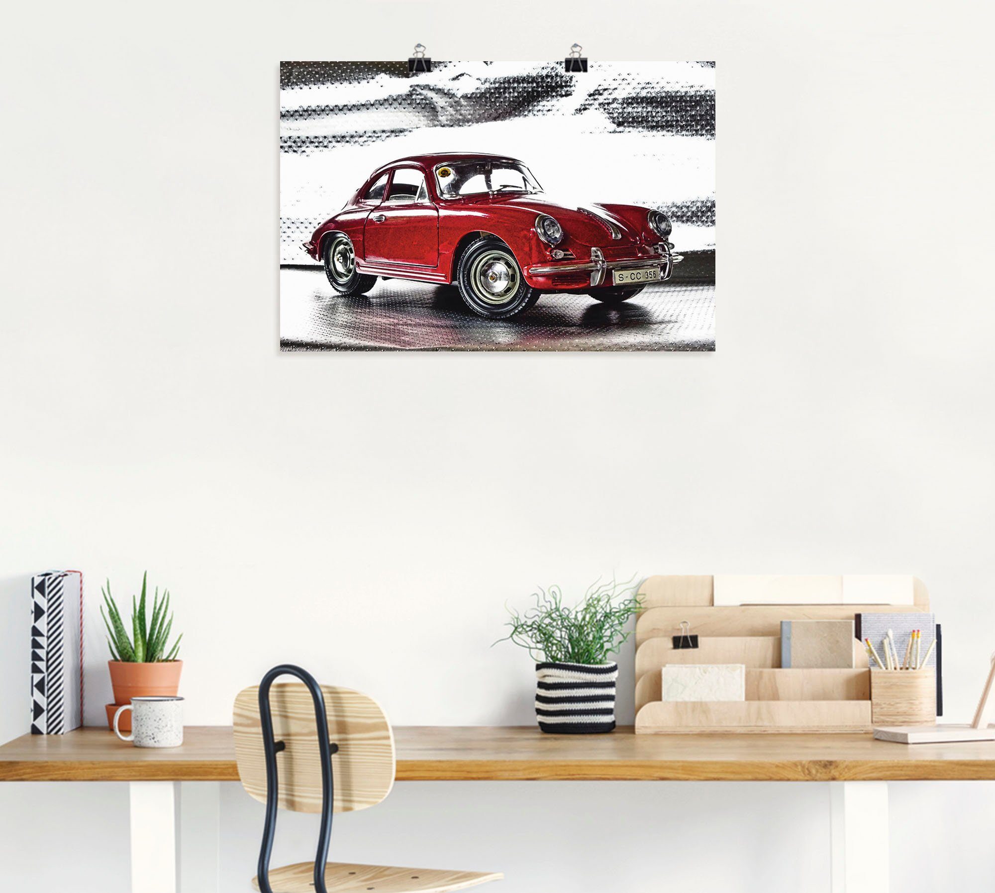 Artland Wandbild Klassiker - Der Porsche 356, Auto (1 St), als Alubild, Leinwandbild, Poster in verschied. Größen