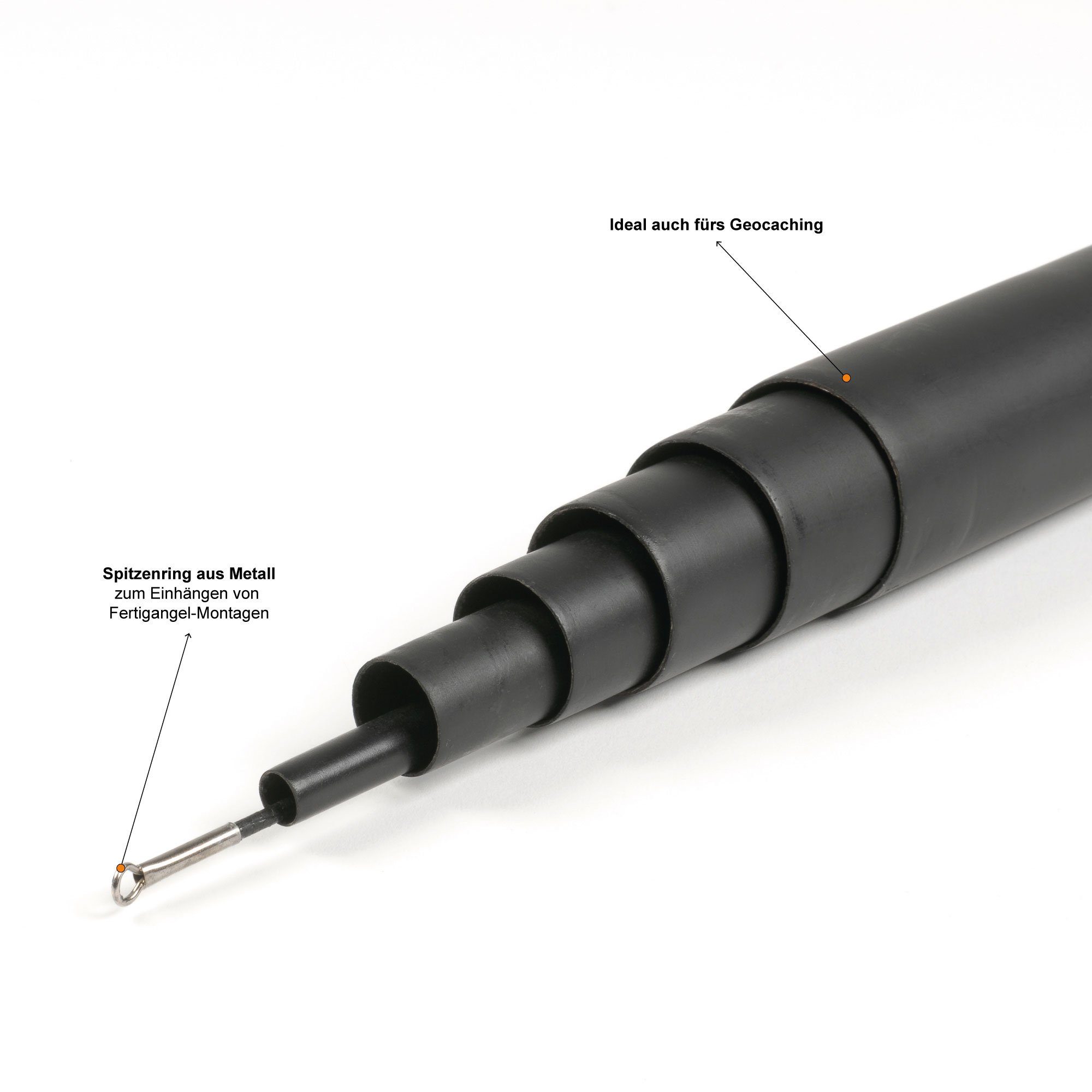 Zite Stipprute 7m Angelrute aus Fiberglas mit Spitzenring - Basic Teleskoprute