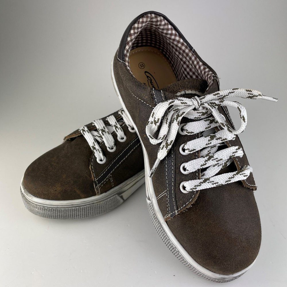 Maddox Kinder Leder Schuhe 'Oskar" - Bernstein Braun Sneaker – Bild 2 von 5