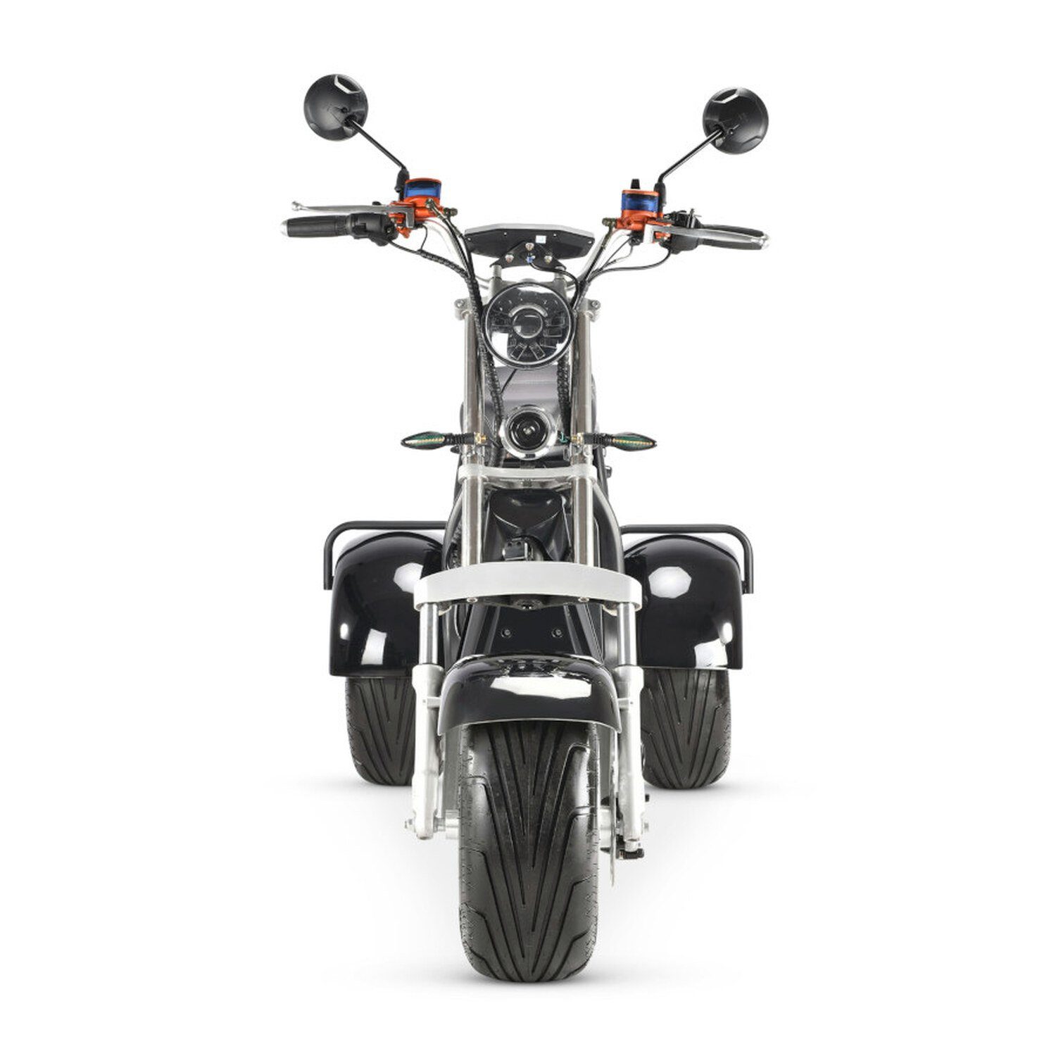 TPFLiving E-Scooter Coco Bike elektro - 14 - km/h, ab 1 schwarz Elektroroller 60 Roller Farbe: Scheibenbremsen Volt/20Ah, Fat -Akku: 35 x mit Trike Jahren