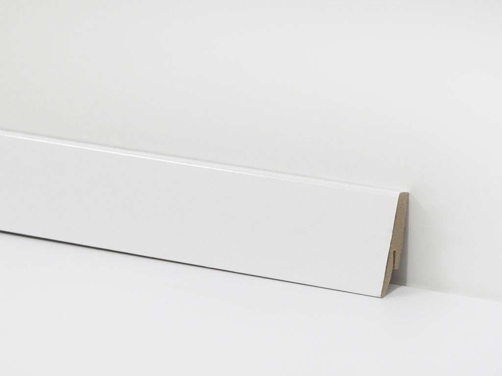 JANGAL Sockelleiste Glanz -Equipped –passend zu Jangal- Ламінат, Vinyl & anderen Boden, 1 Stück – 2400 x 58 x 18 mm, Clip- oder Klebemontage