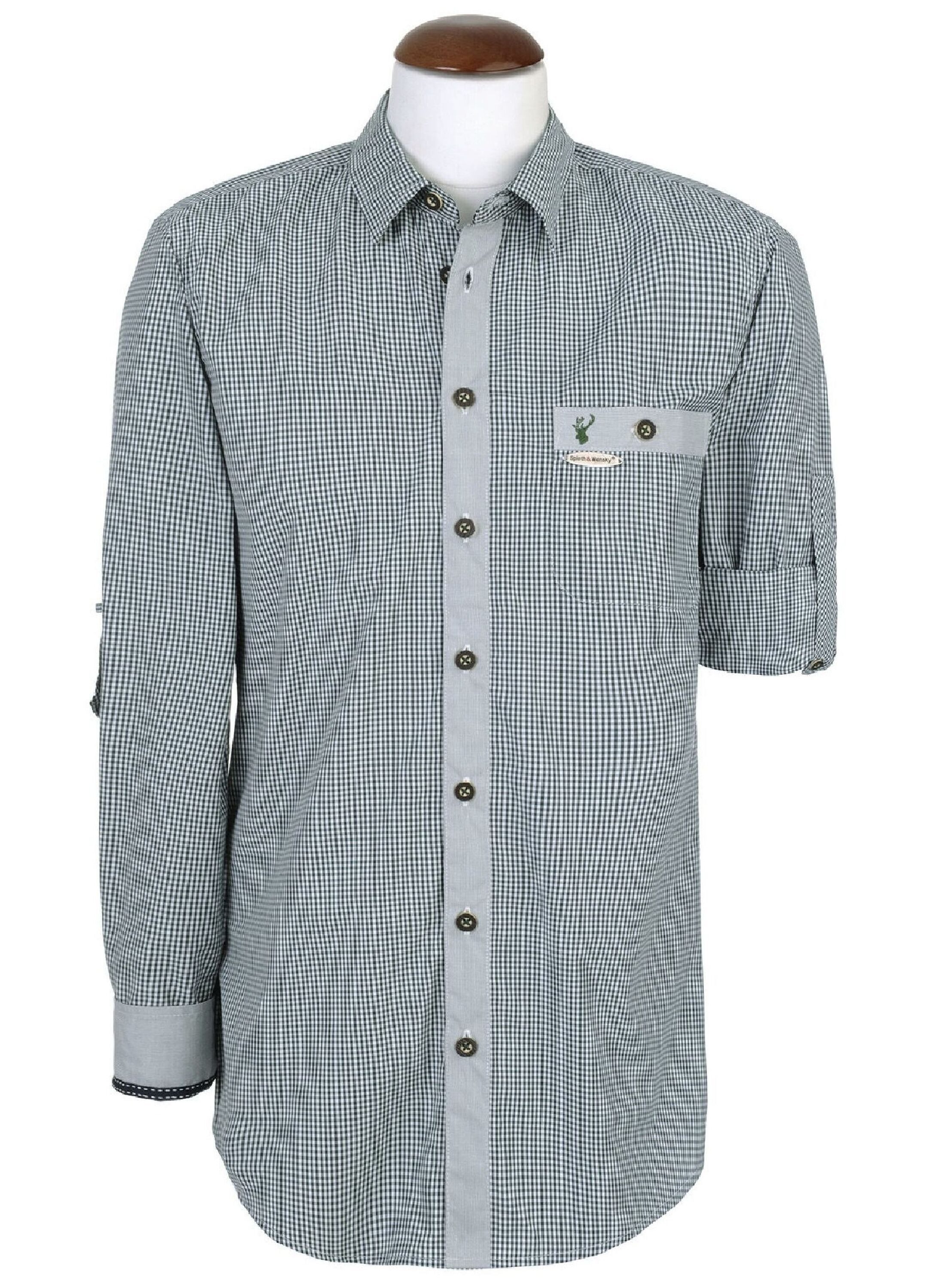 Spieth & Wensky Trachtenhemd Dorf Langarm mit Kontrastblende günstig online kaufen