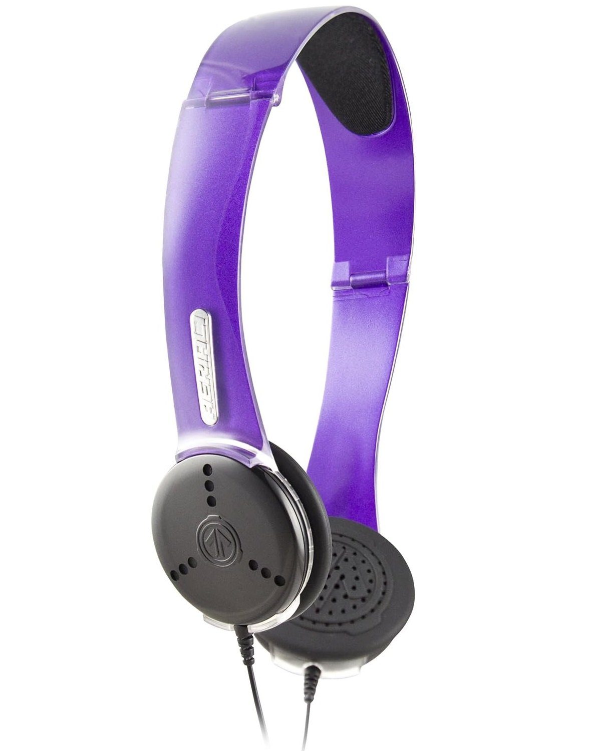 Aerial7 Ohm Sound-Disc On-Ear Headset Mikrofon Lila Headset (Mikrofon, Stereo, Faltbarer Kopfhörer Mikrofon am Kabel Kompakt + Leicht)
