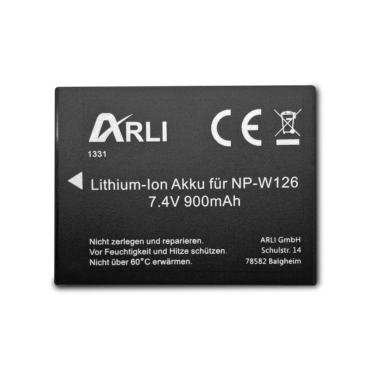 2x + Ersatzakku NP-W126S Akku, Dual kompatibel Smart ARLI 100% für Fuji Ladegerät NPW-126 LCD Akku USB passend