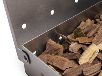 BAYLI Räucherbox Räucherbox aus Edelstahl für BBQ, Smokerbox [22x9,5x4,4cm] mit prakt