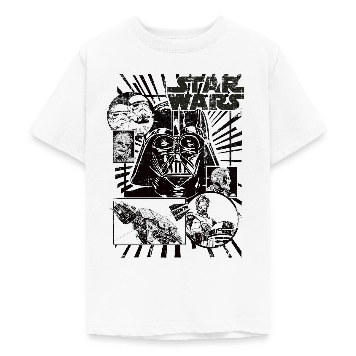 Spreadshirt T-Shirt Star Wars Charaktere Darth Vader Chewbacca C3PO Teenager T-Shirt (1-tlg)