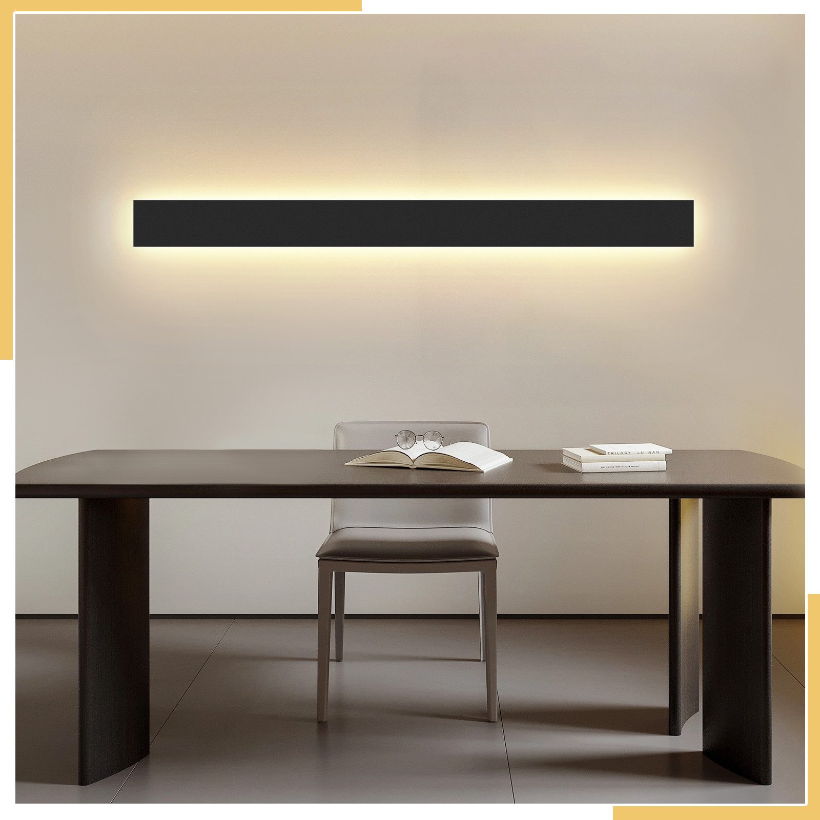 Nettlife LED Außen-Wandleuchte Schwarz 104cm 26W günstig online kaufen