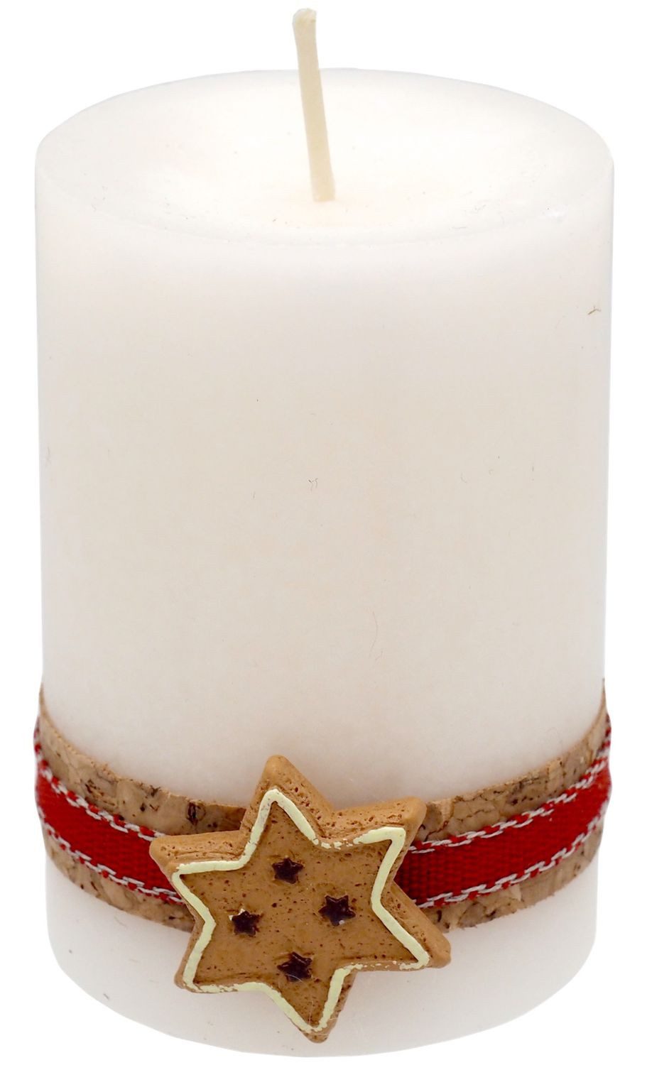 ZauberDeko Adventskerze 4 Adventskerzen Kerzen Stumpenkerzen Rot Creme Keks günstig online kaufen