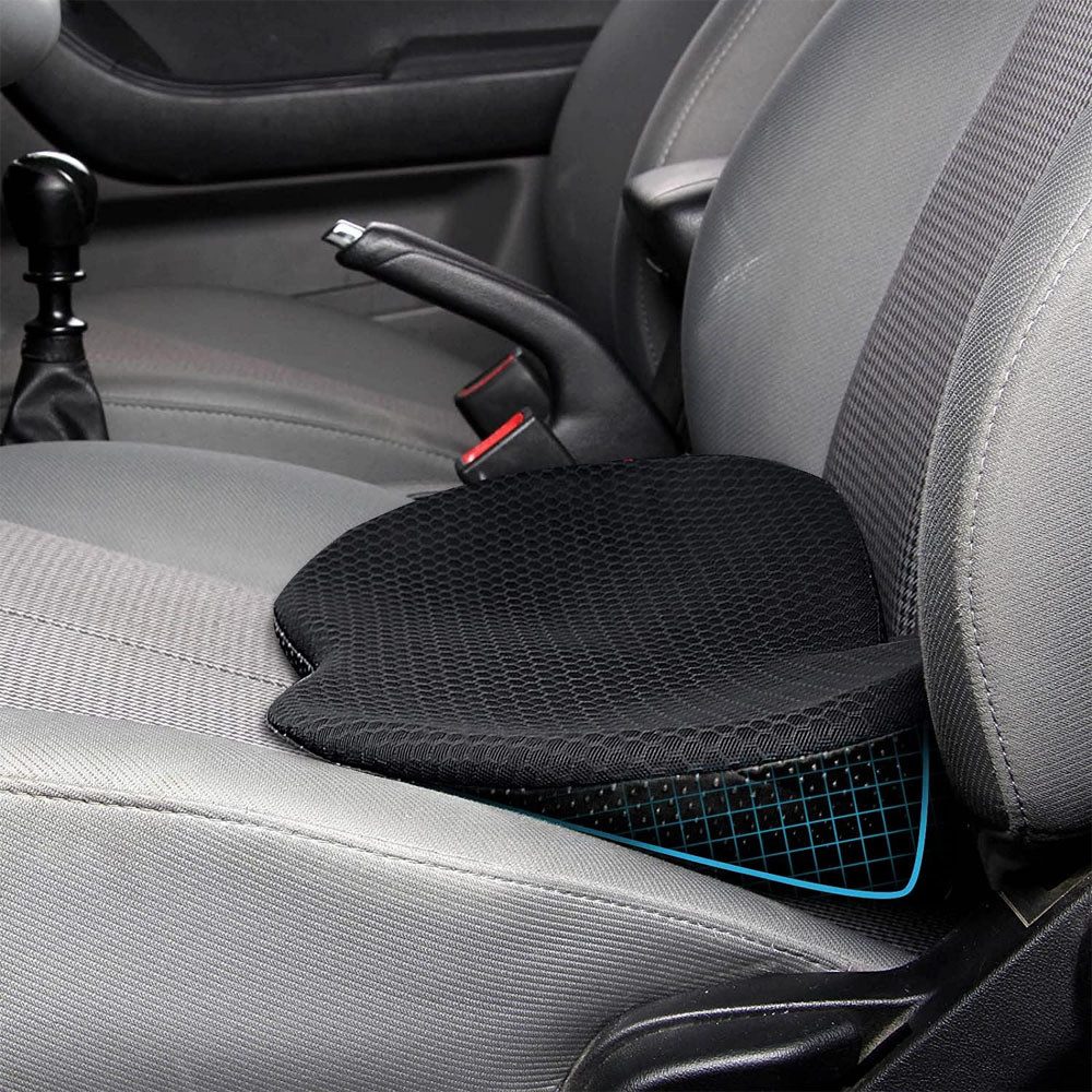 AFKSMILE Sitzkissen Autositzkissen, 2-In-1 Memory Foam Komfort Keilkissen Autositzauflage