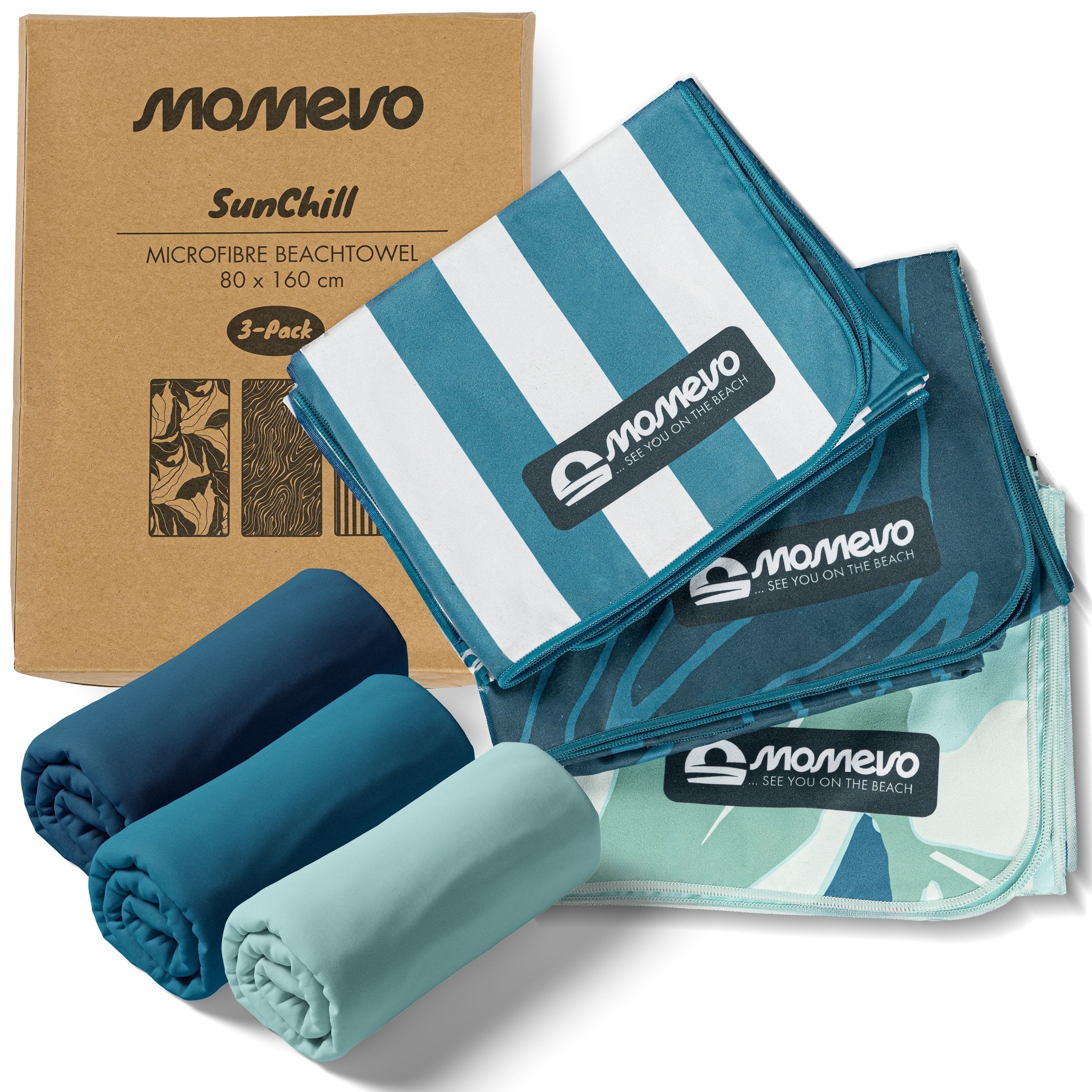 Momevo Handtuch Mikrofaser-Handtuch SunChill 80 × 160 cm für Reisen und Spo günstig online kaufen