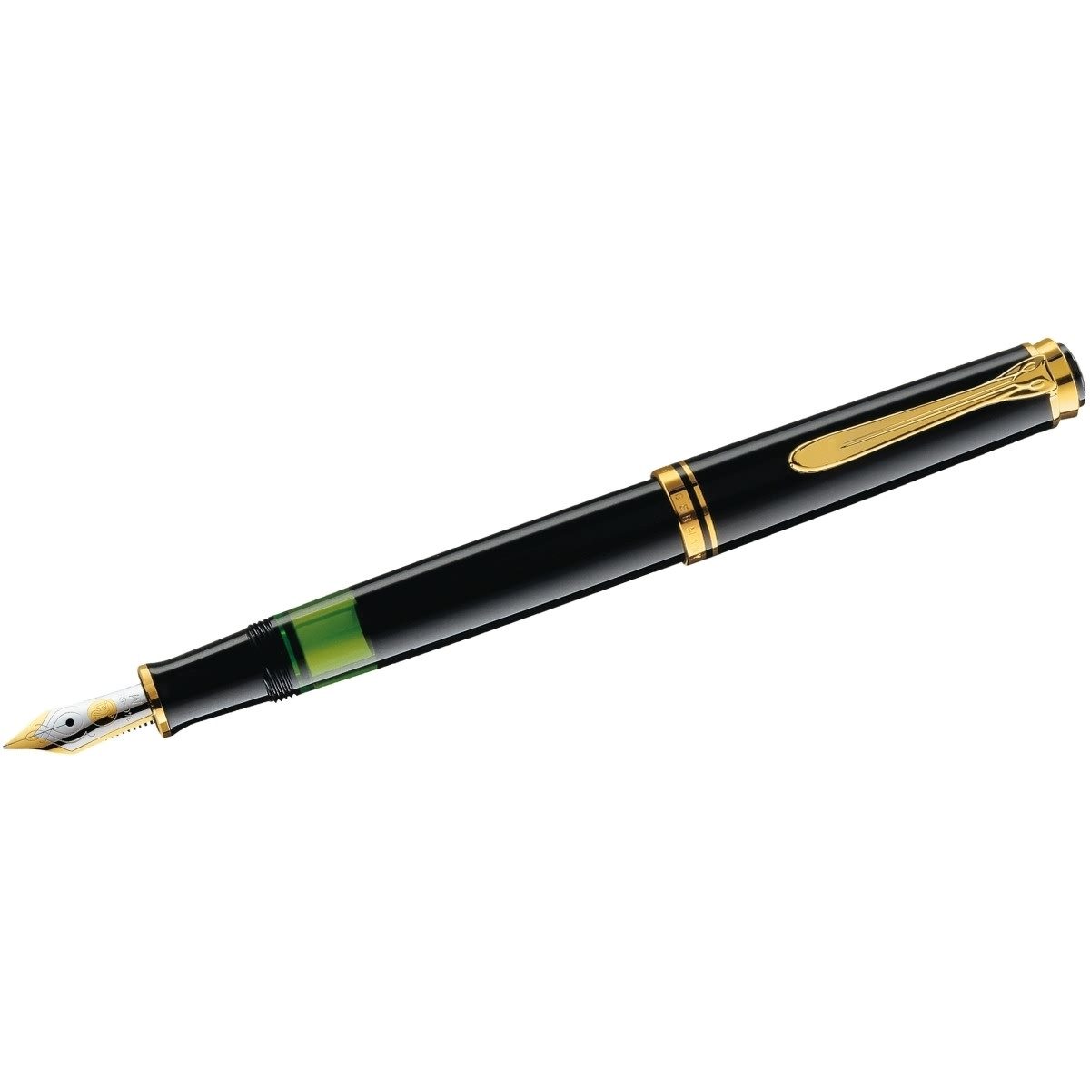 Pelikan Füllfederhalter Kolbenfüllhalter Souverän M400 Feder B schwarz