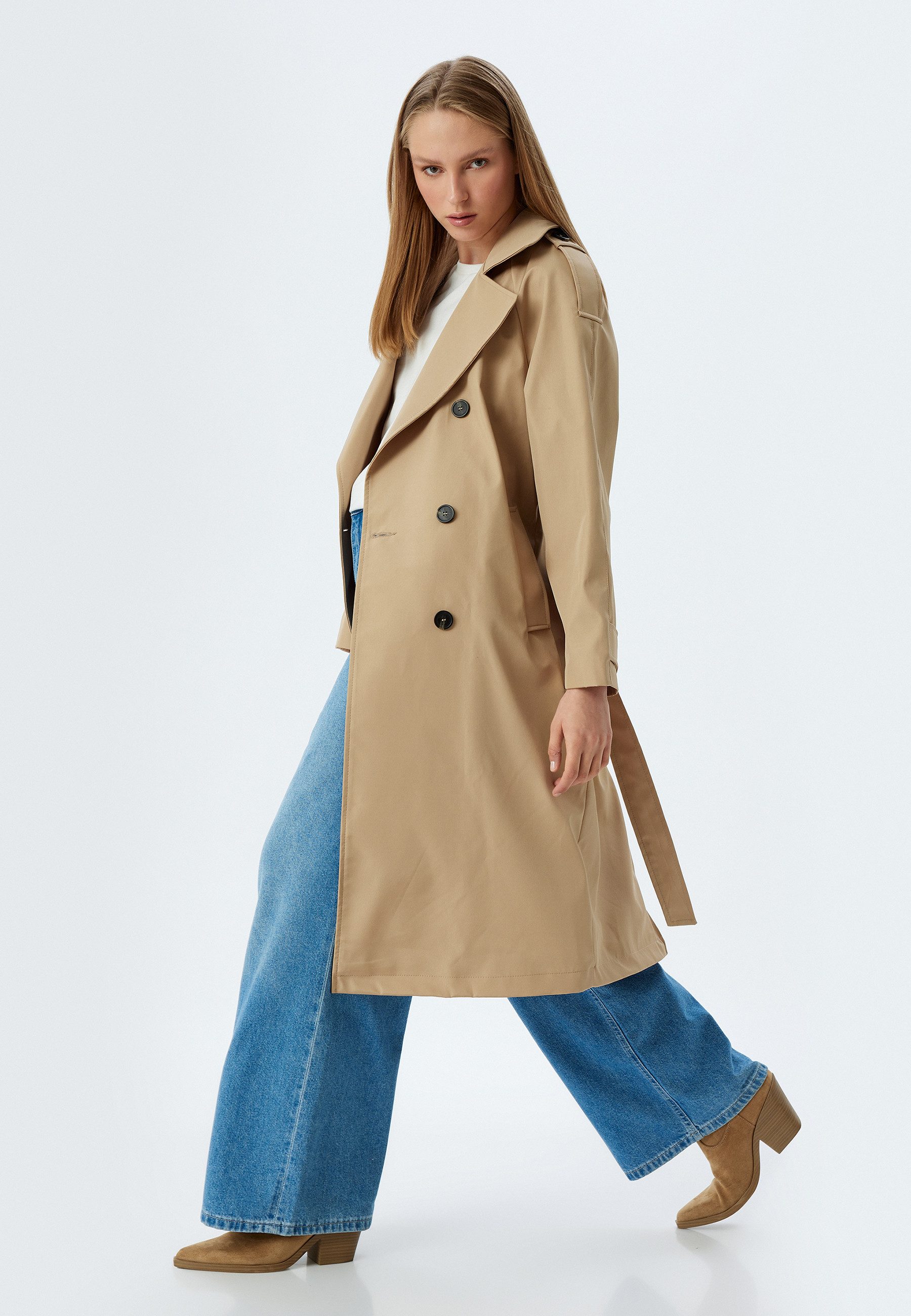 Trenchcoat Regular Mit Bauchgurt