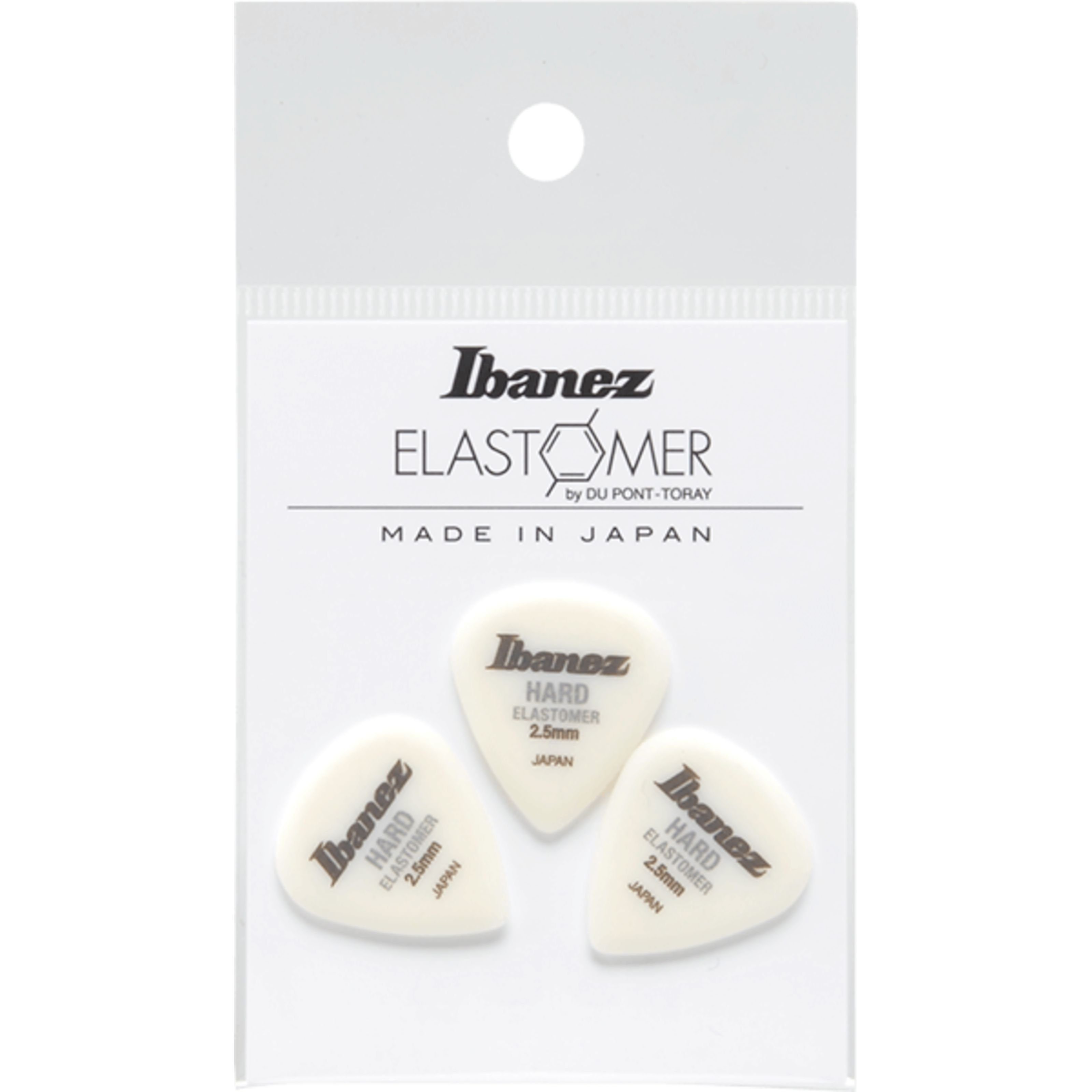 Ibanez Plektrum, BELJ1HD25 Elastomer Picks Hard White - Plektren Set