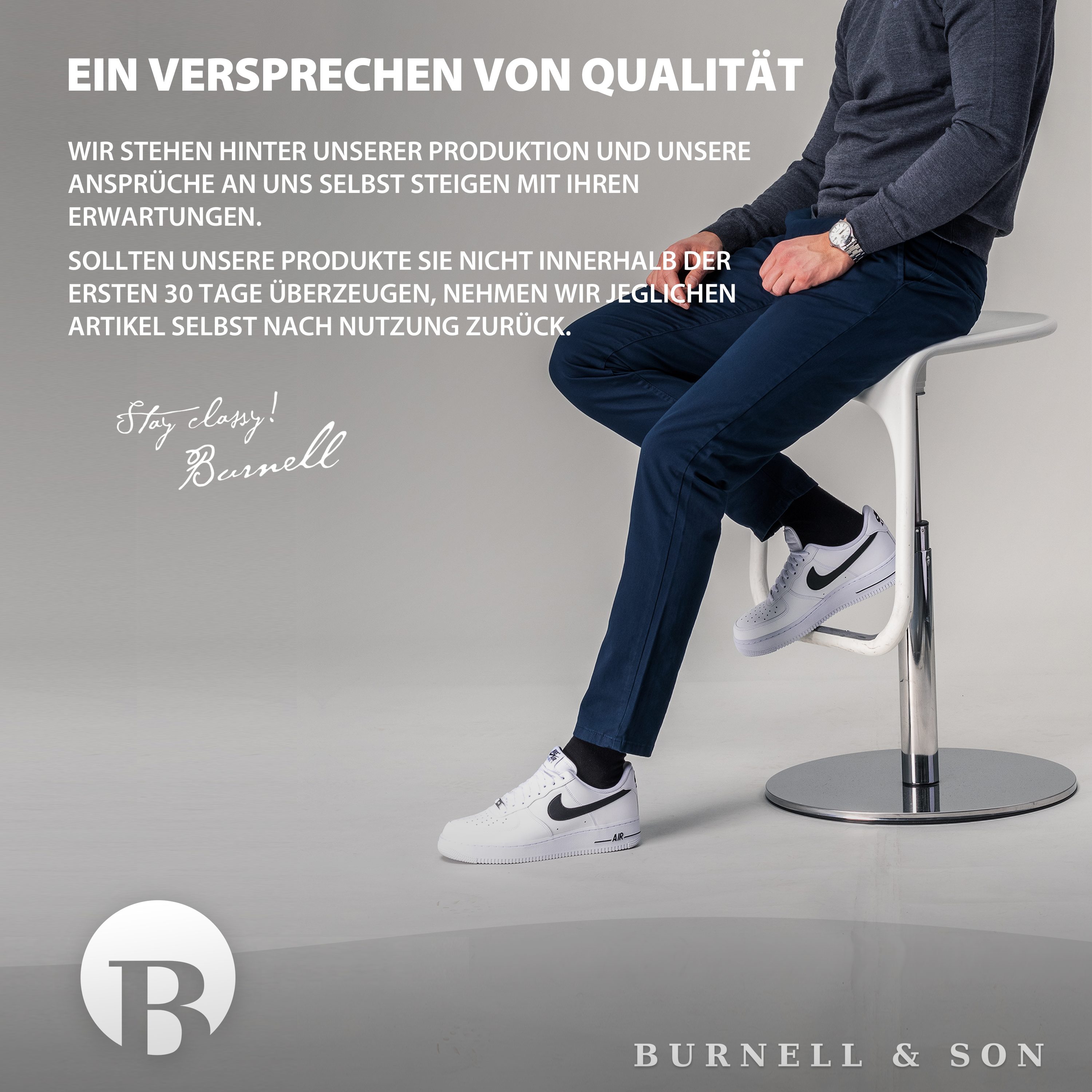 Businesssocken & Baumwolle (Set, Burnell 5x Son Damen aus Komfortbund für mit & 10-Paar) 5x Herren Schwarz Socken Blau